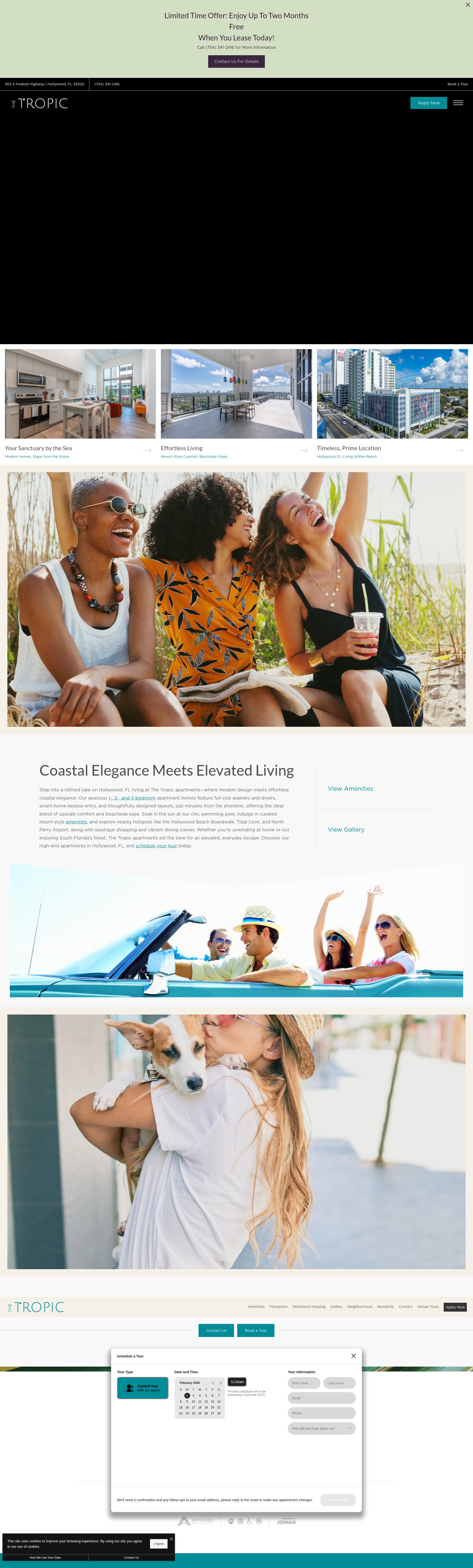 Screenshot of thetropicapts.com