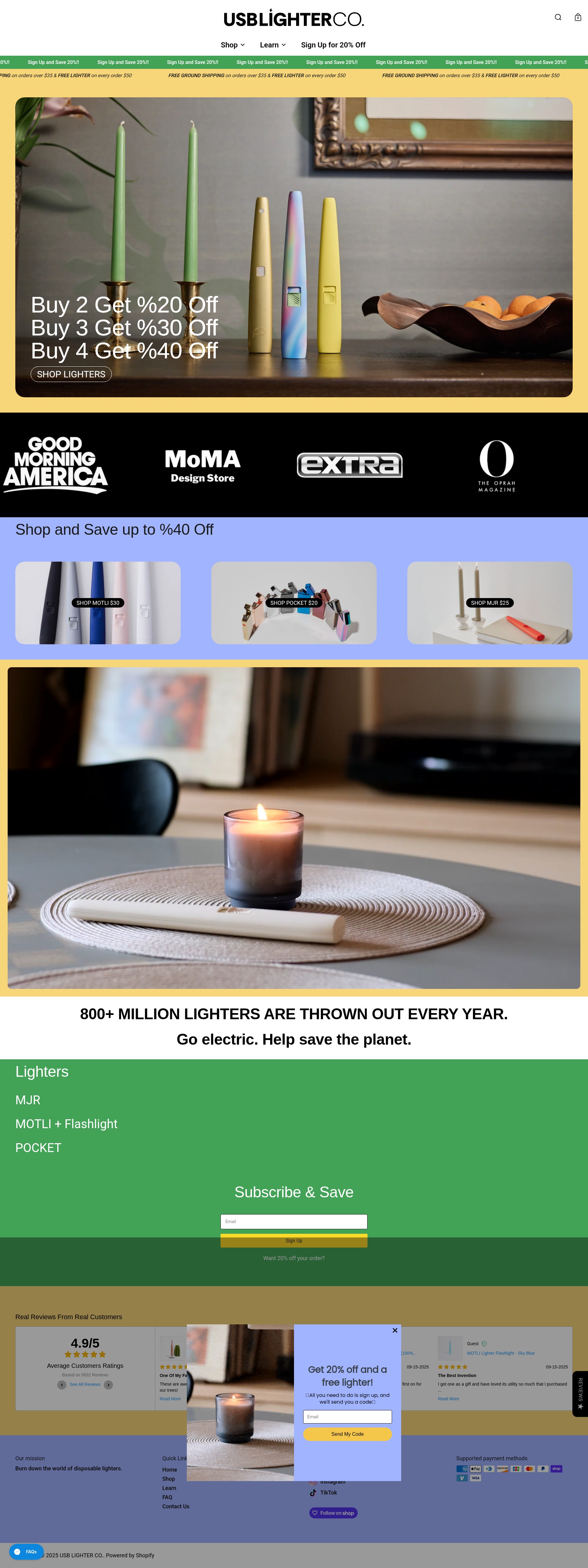 Screenshot of theusblightercompany.com