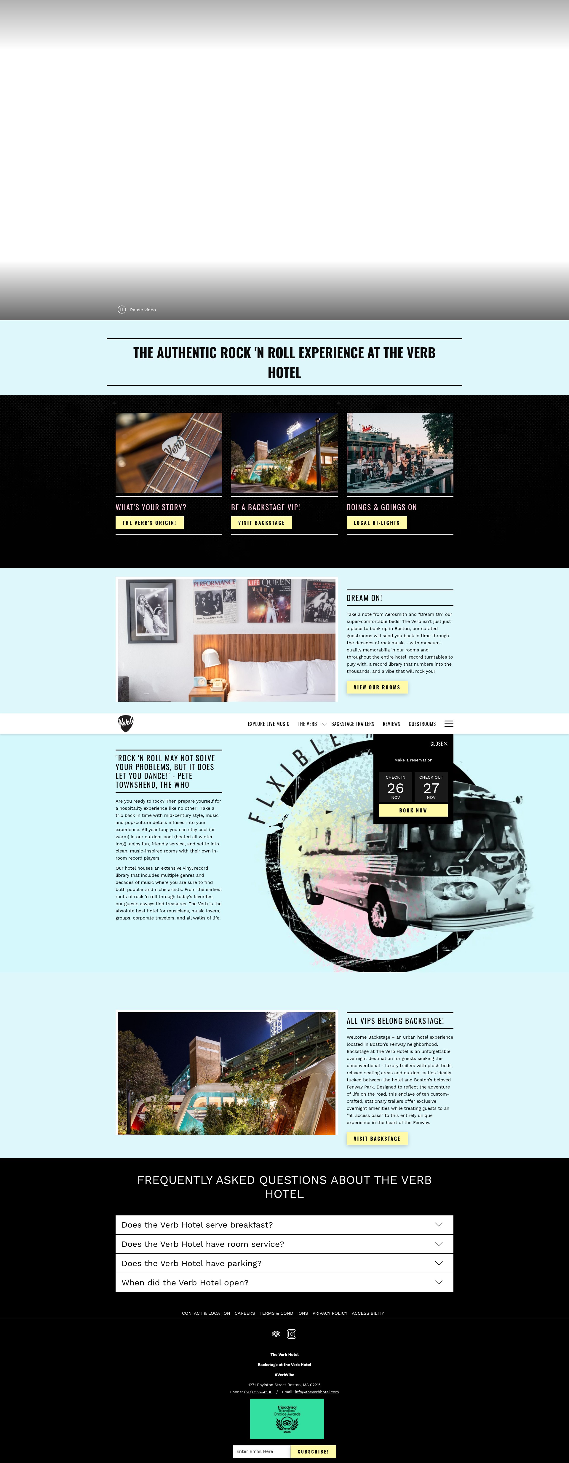 Screenshot of theverbhotel.com