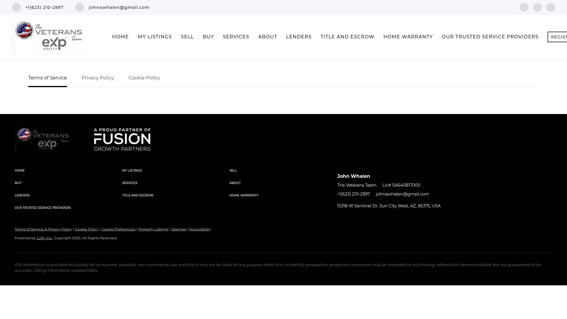 Screenshot of theveteransteam.com