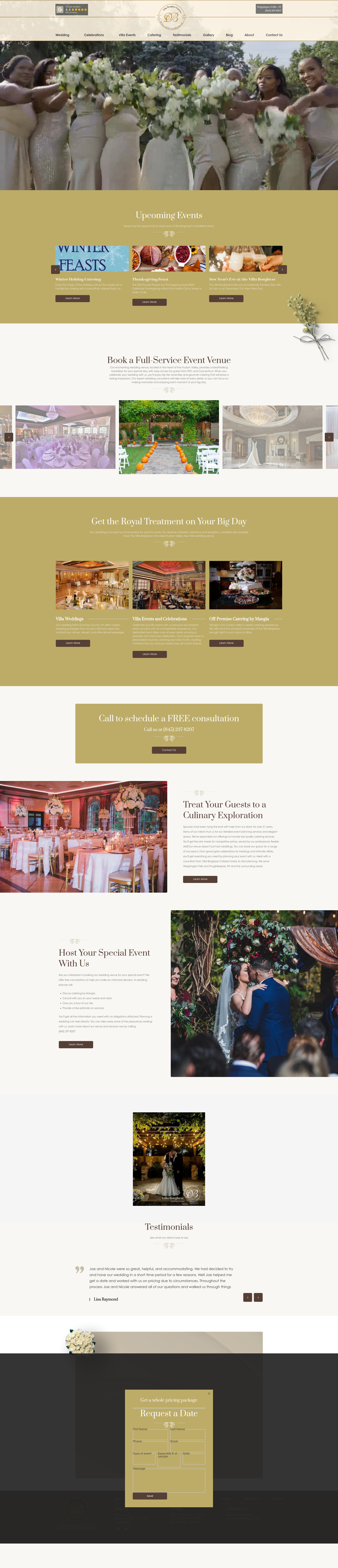 Screenshot of thevillaborghese.com