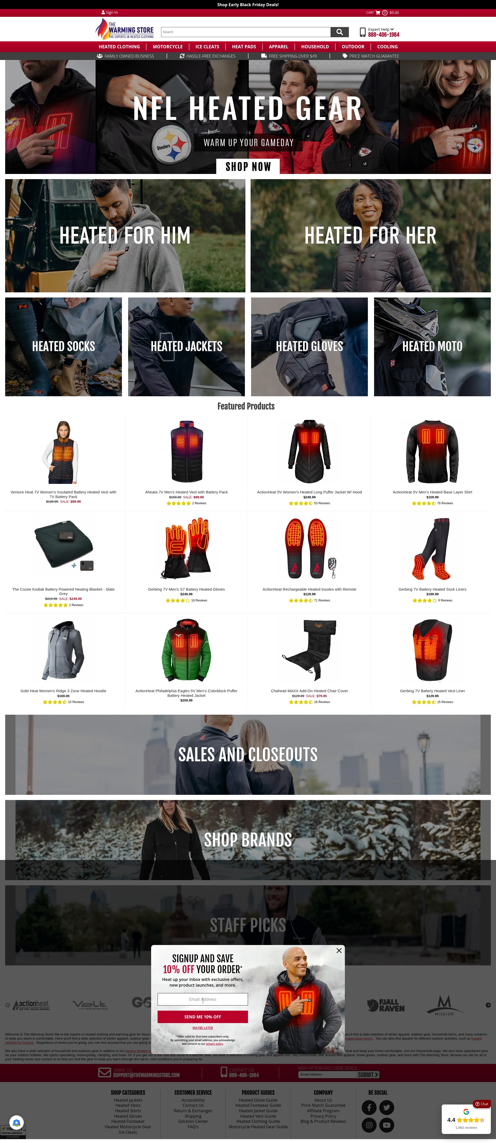 Screenshot of thewarmingstore.com