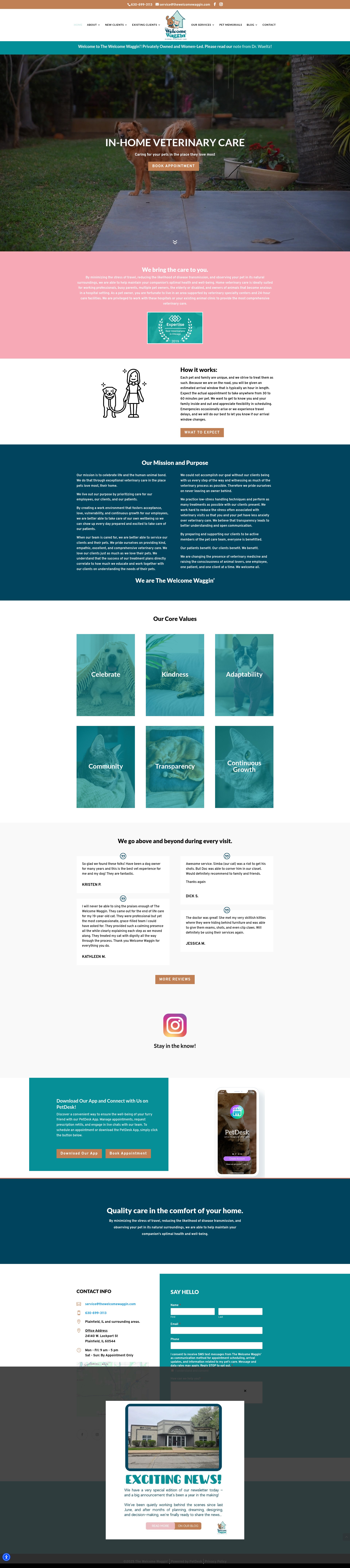 Screenshot of thewelcomewaggin.com