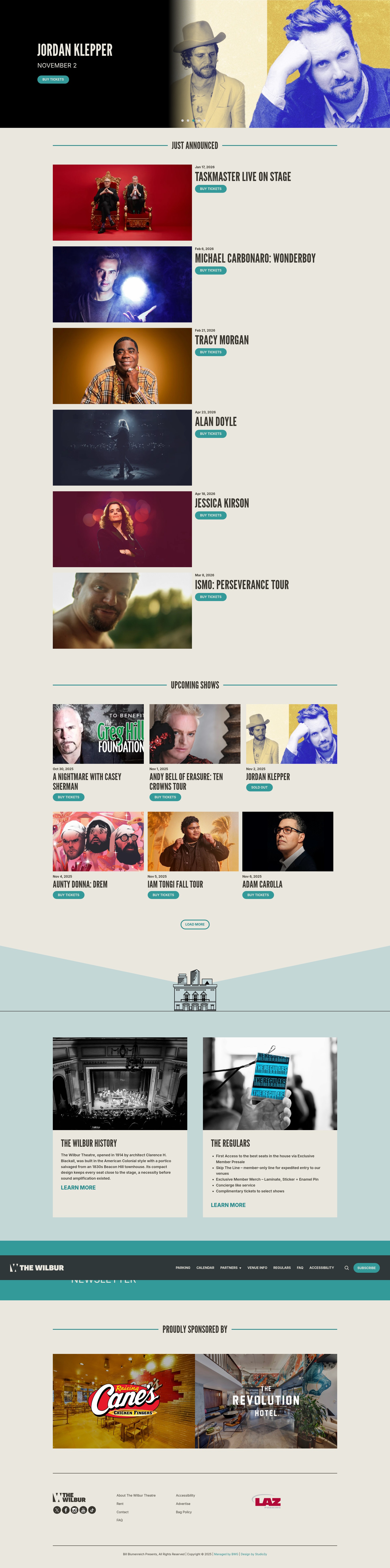 Screenshot of thewilbur.com