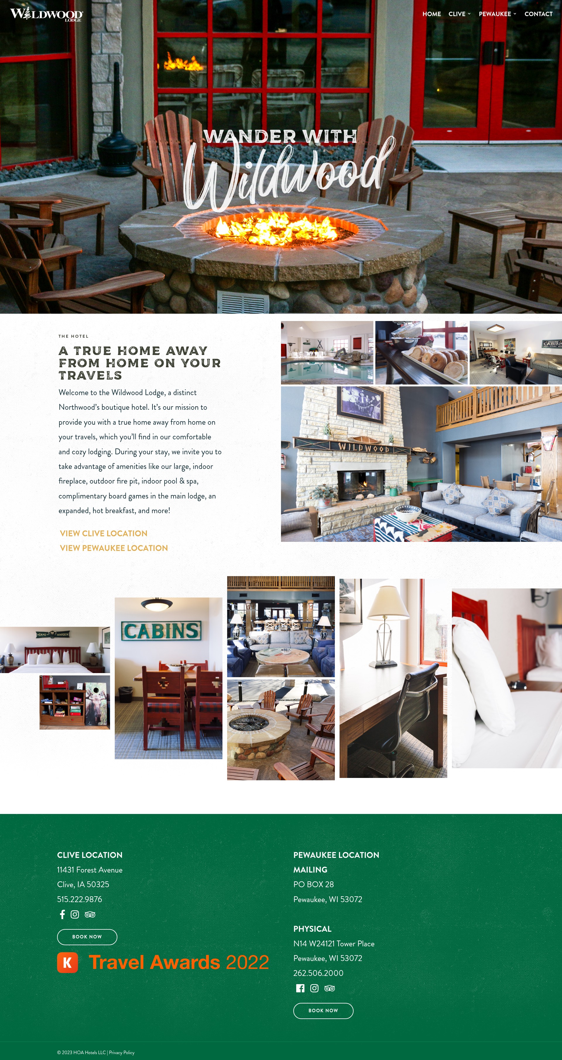 Screenshot of thewildwoodlodge.com