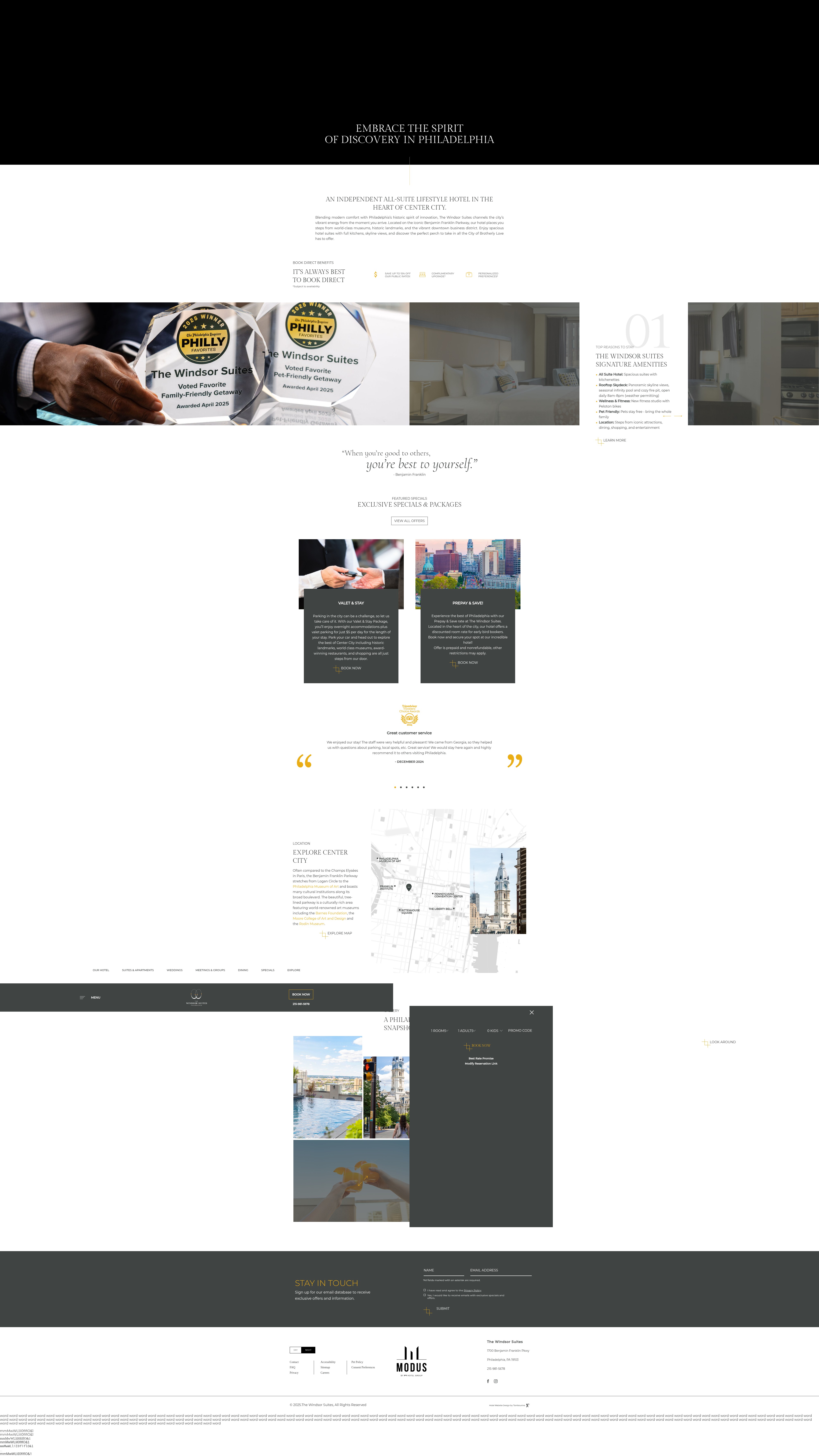 Screenshot of thewindsorsuites.com