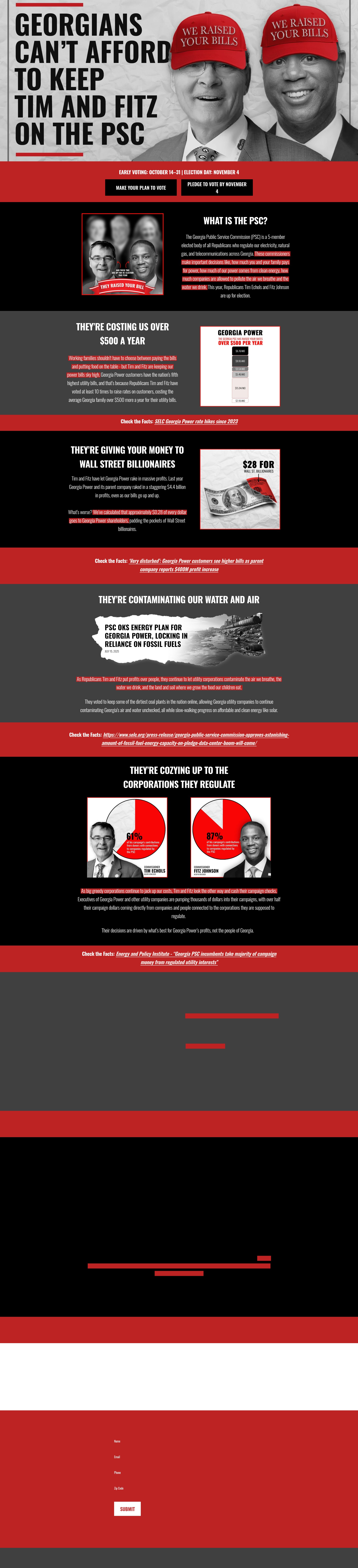 Screenshot of theyraisedyourbill.com