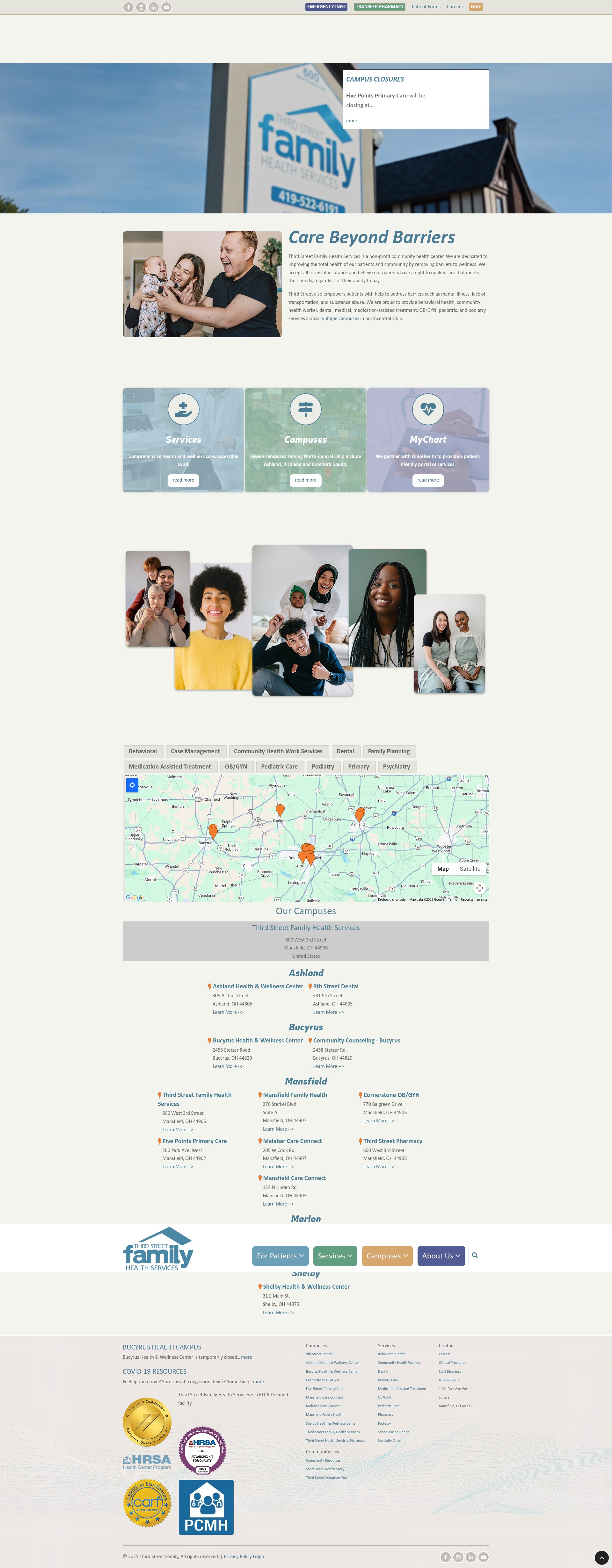 Screenshot of thirdstreetfamily.org