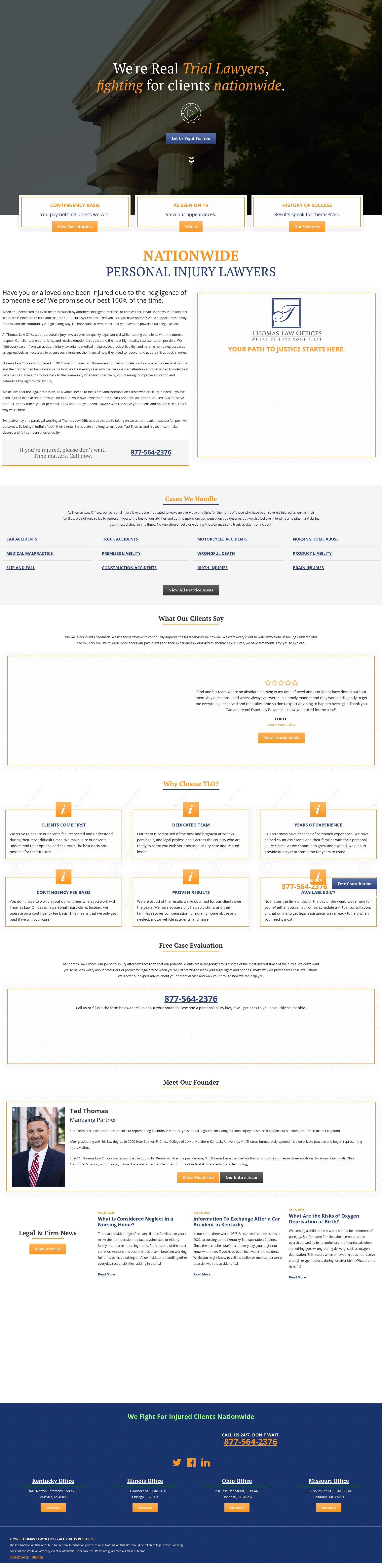 Screenshot of thomaslawoffices.com