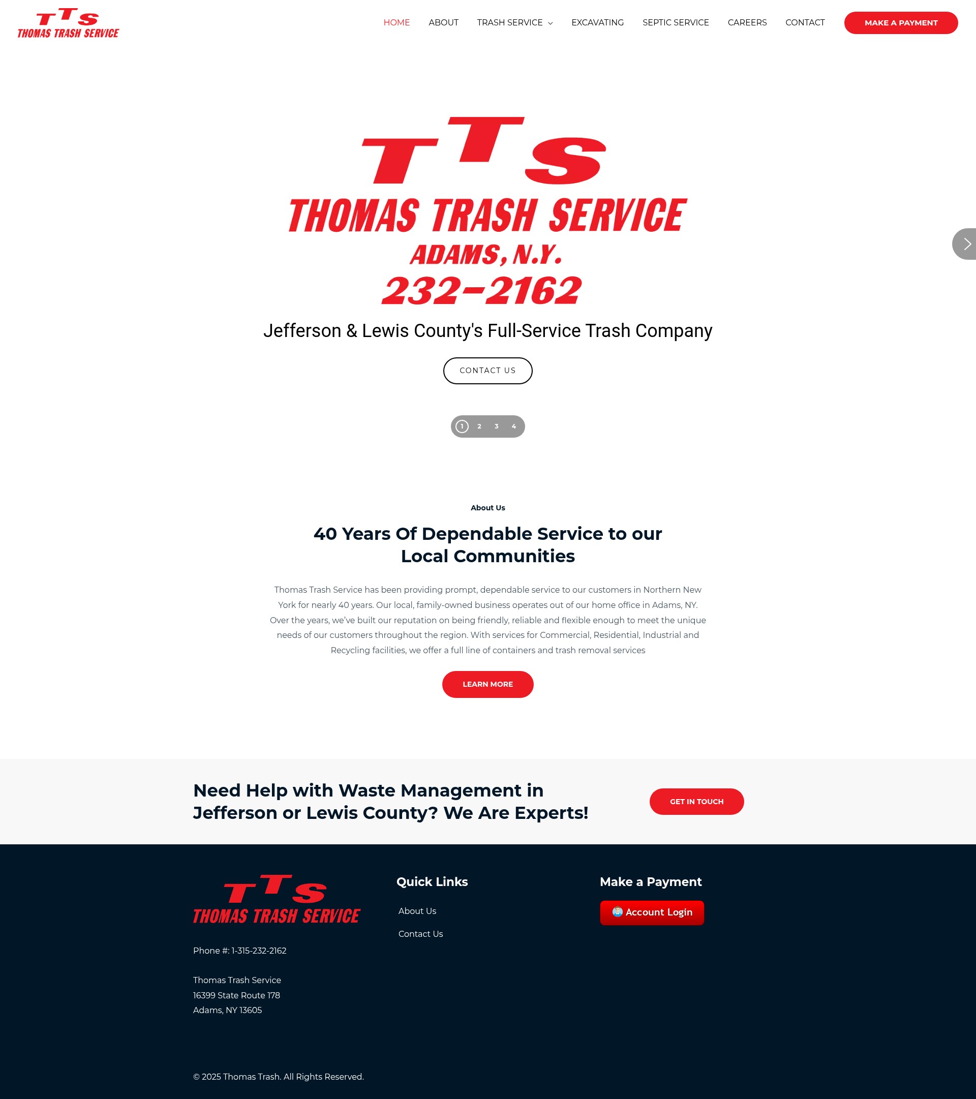 Screenshot of thomastrash.com