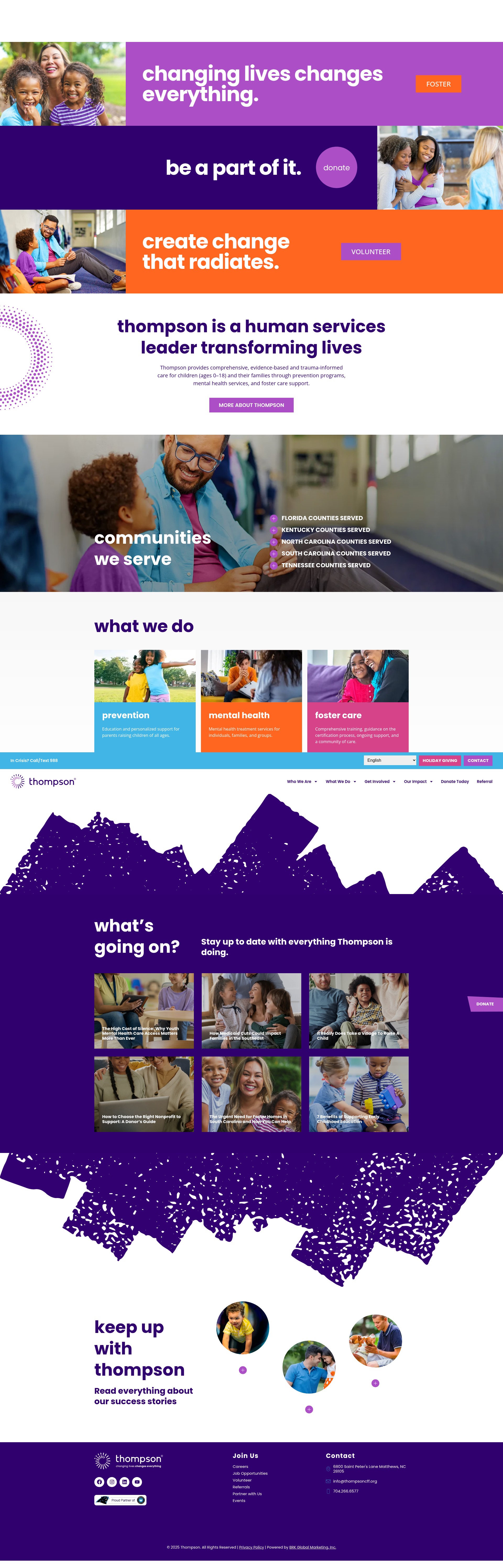 Screenshot of thompsoncff.org