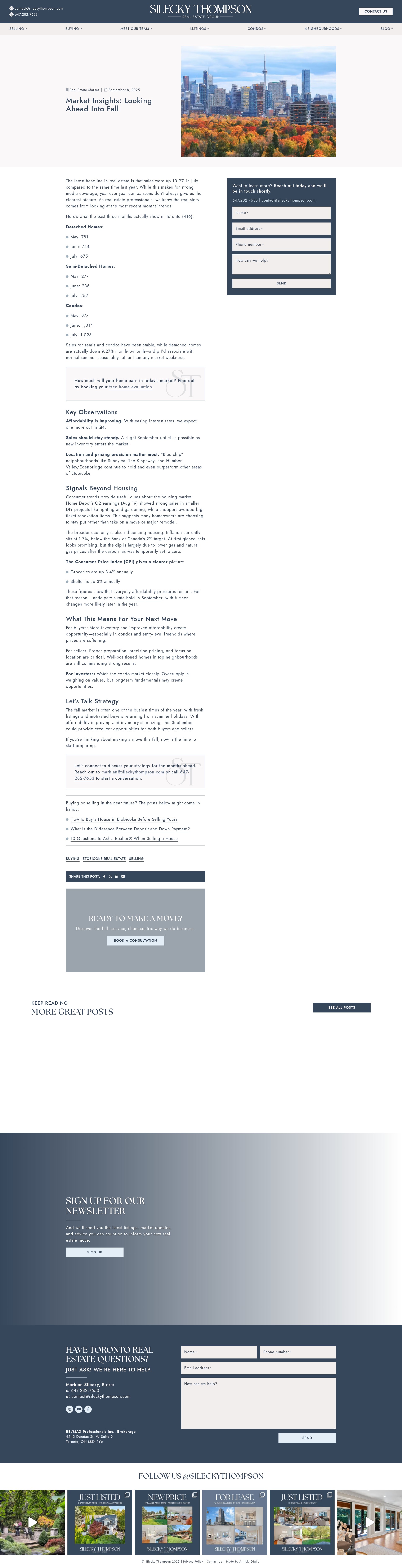 Screenshot of thompsonsells.com