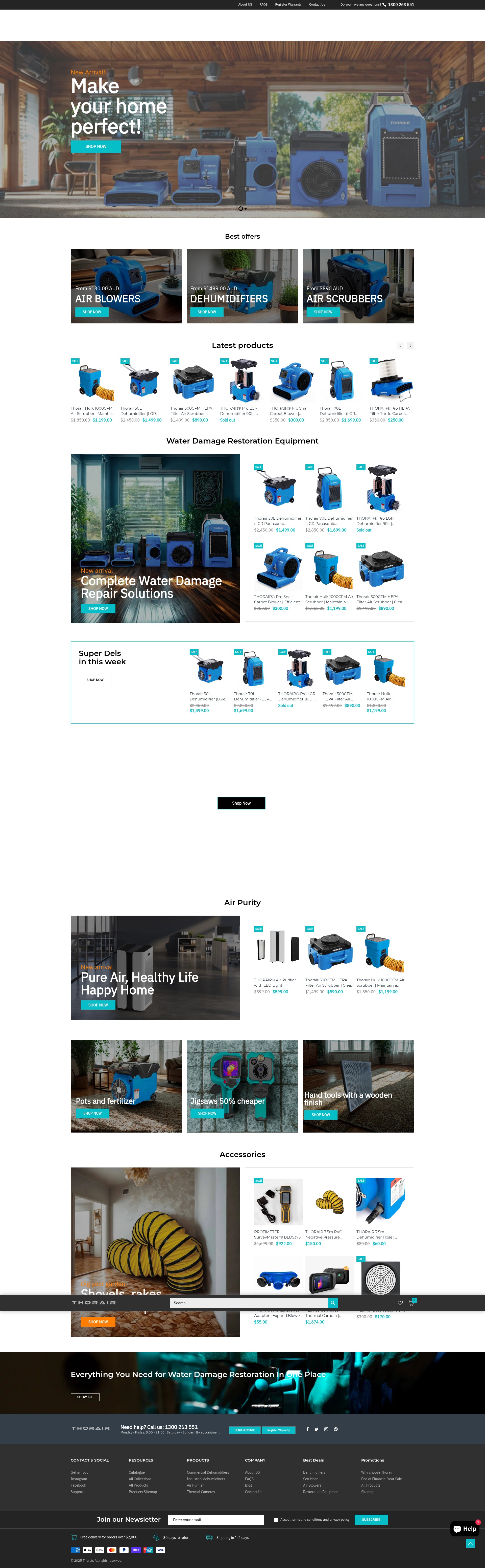 Screenshot of thorair.com.au