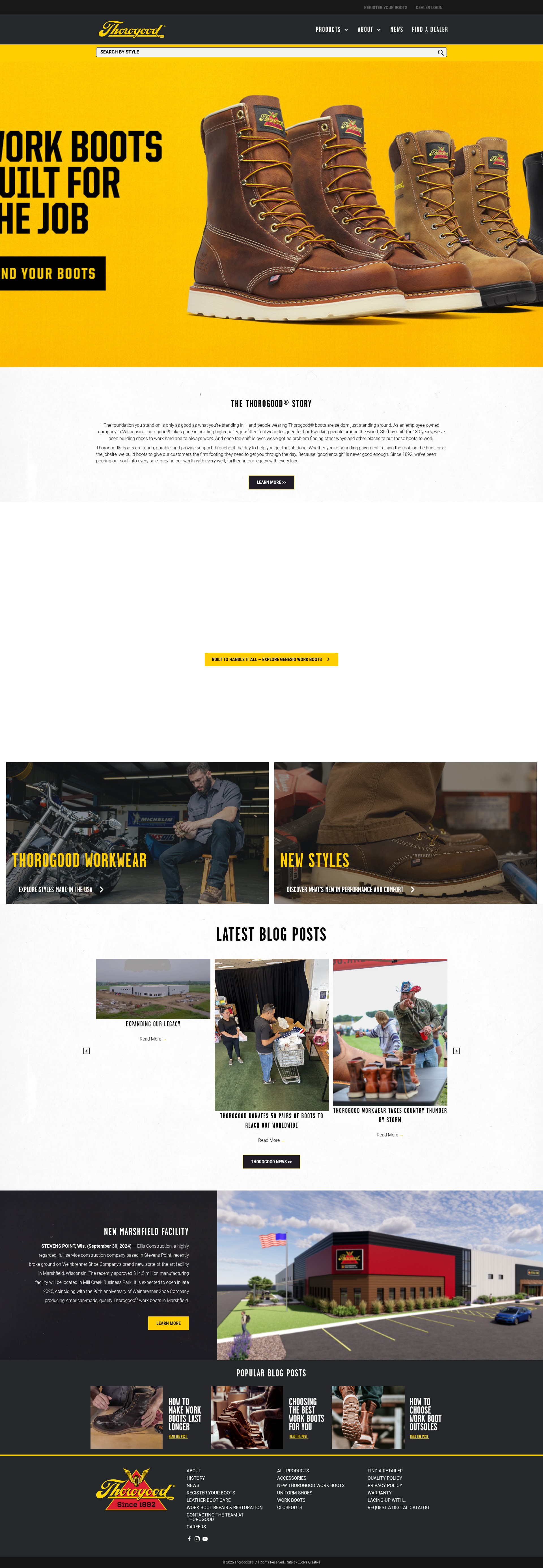 Screenshot of thorogoodusa.com