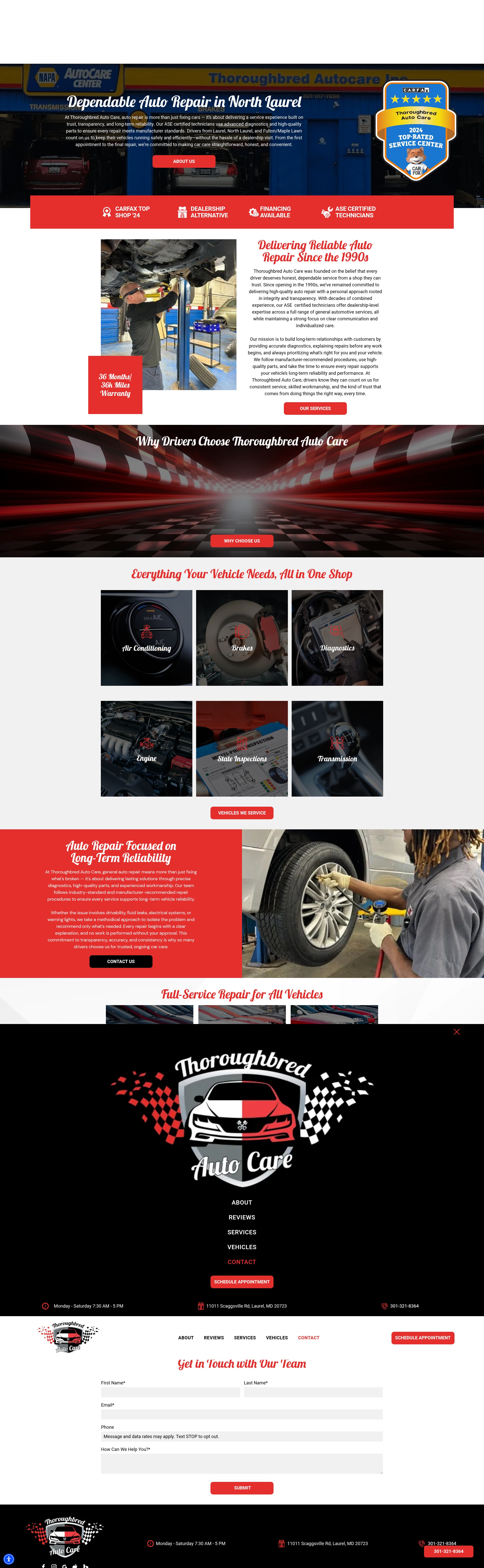 Screenshot of thoroughbredauto.com