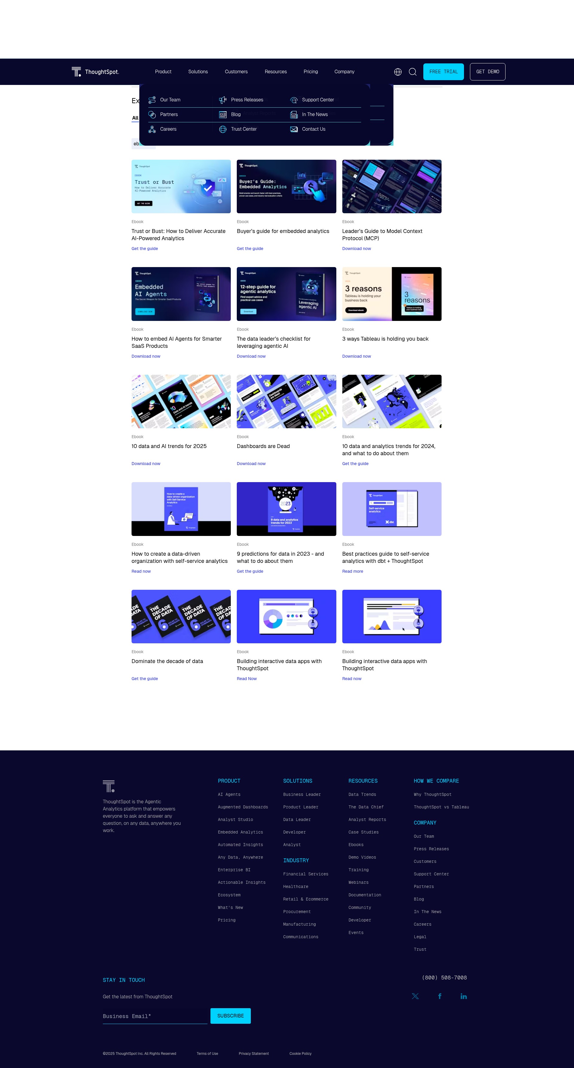 Screenshot of thoughtspot.com