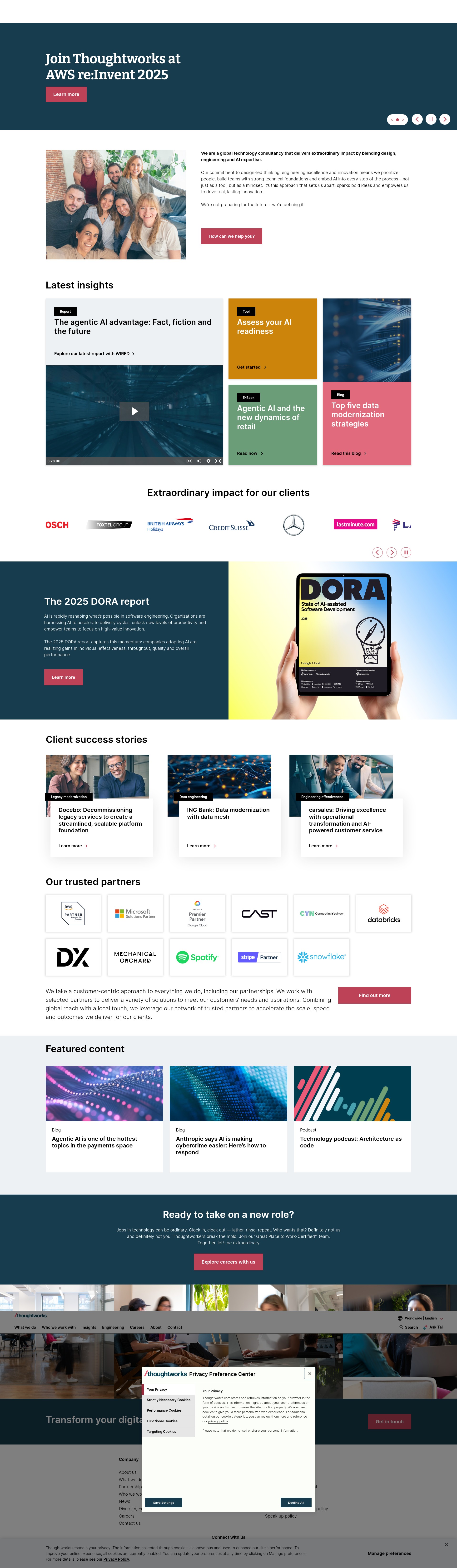 Screenshot of thoughtworks.com