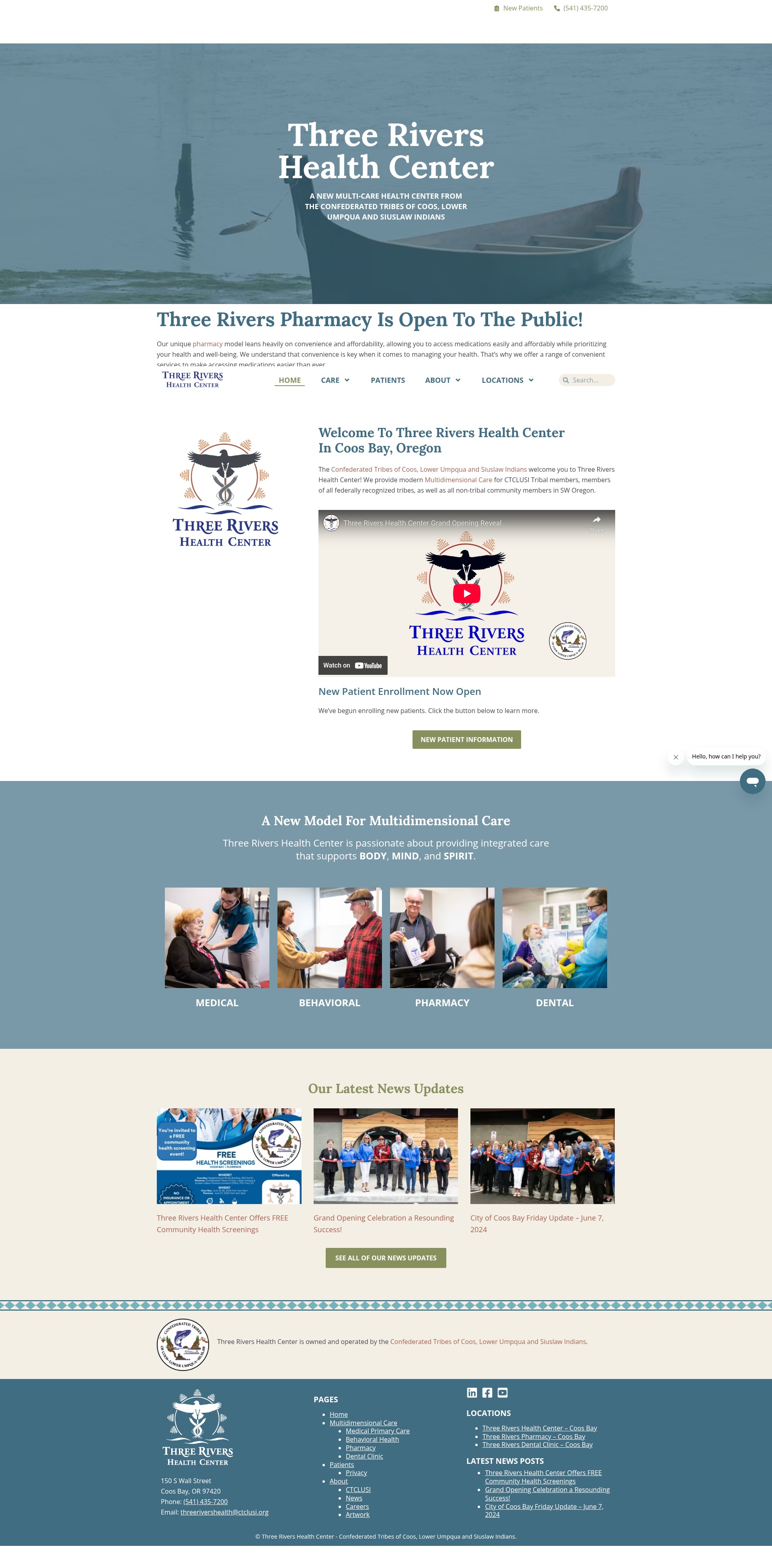 Screenshot of threerivers.health