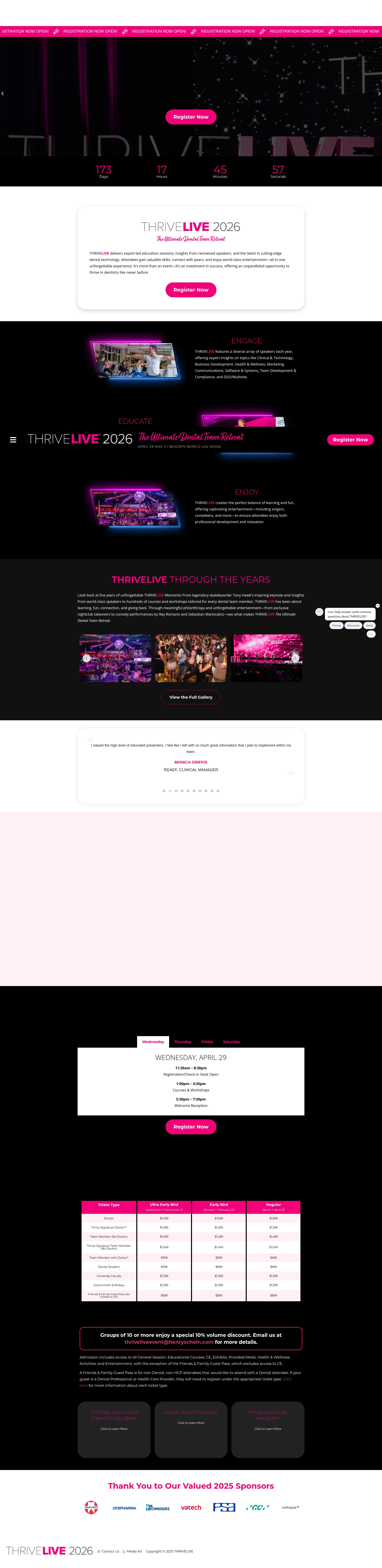 Screenshot of thrivelive2026.com