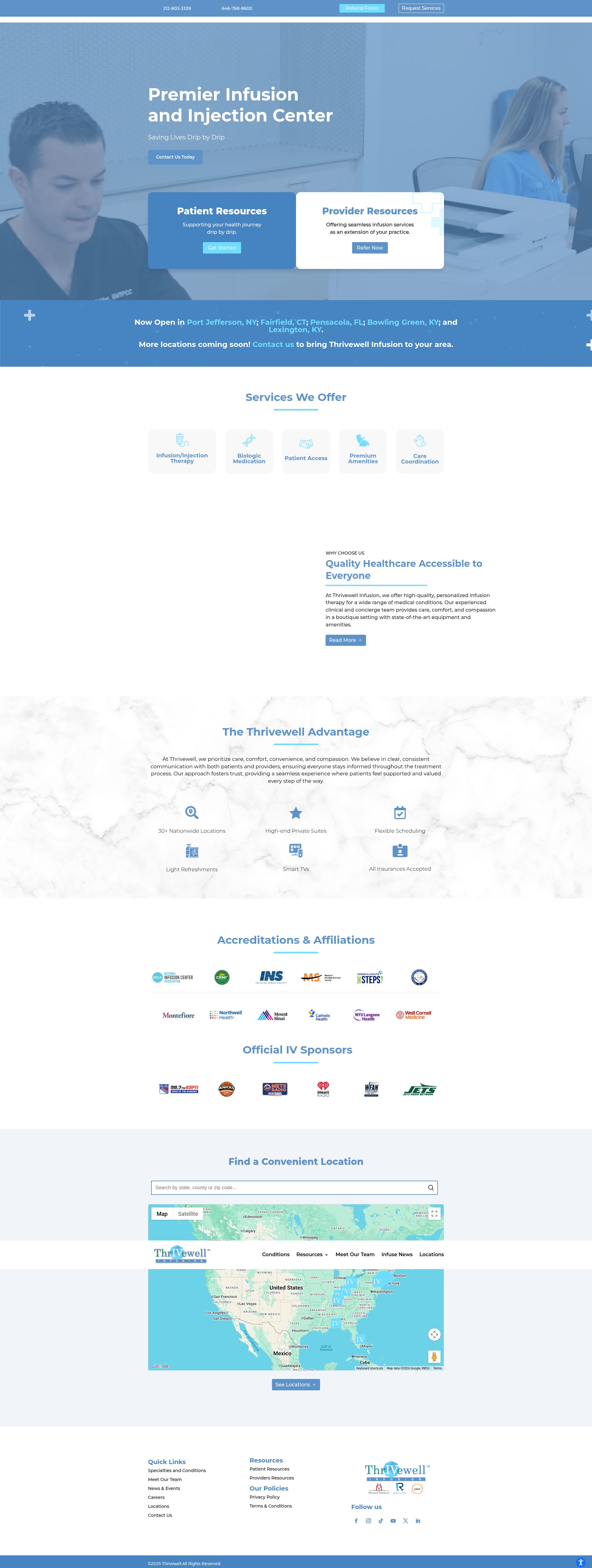 Screenshot of thrivewellinfusion.com