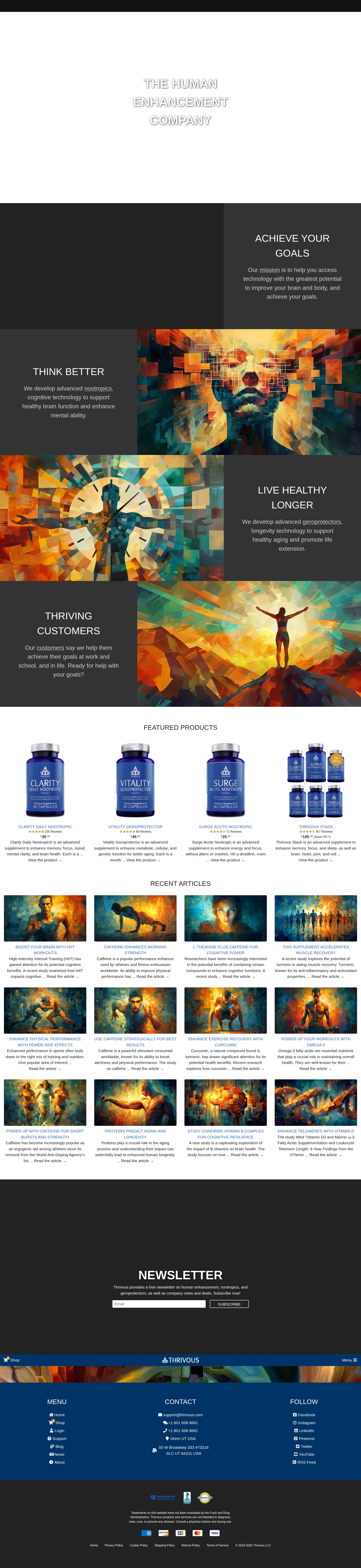 Screenshot of thrivous.com
