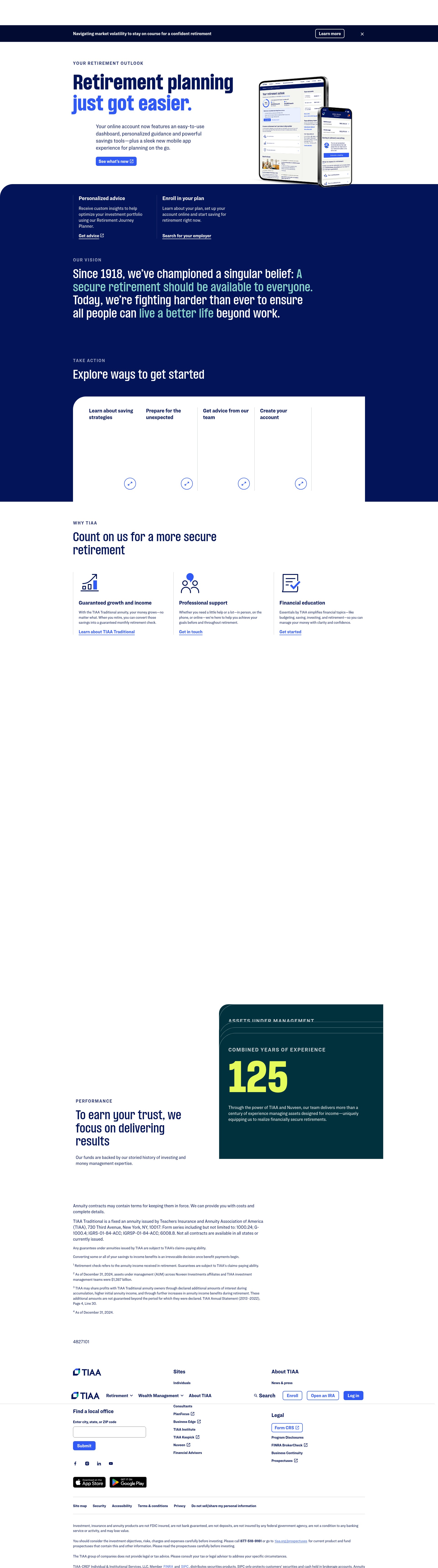 Screenshot of tiaa.org