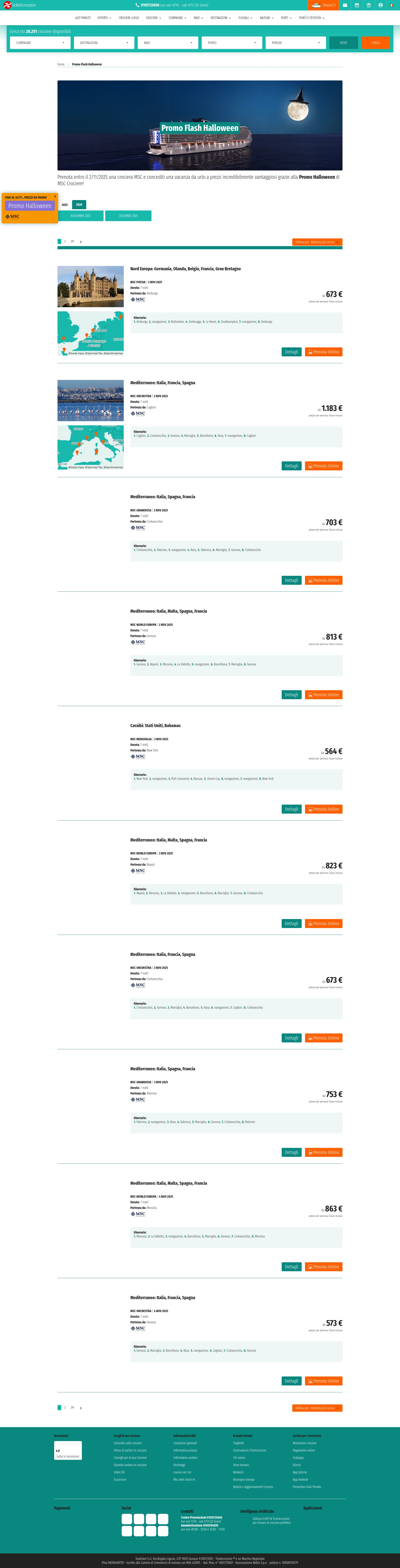 Screenshot of ticketcrociere.it
