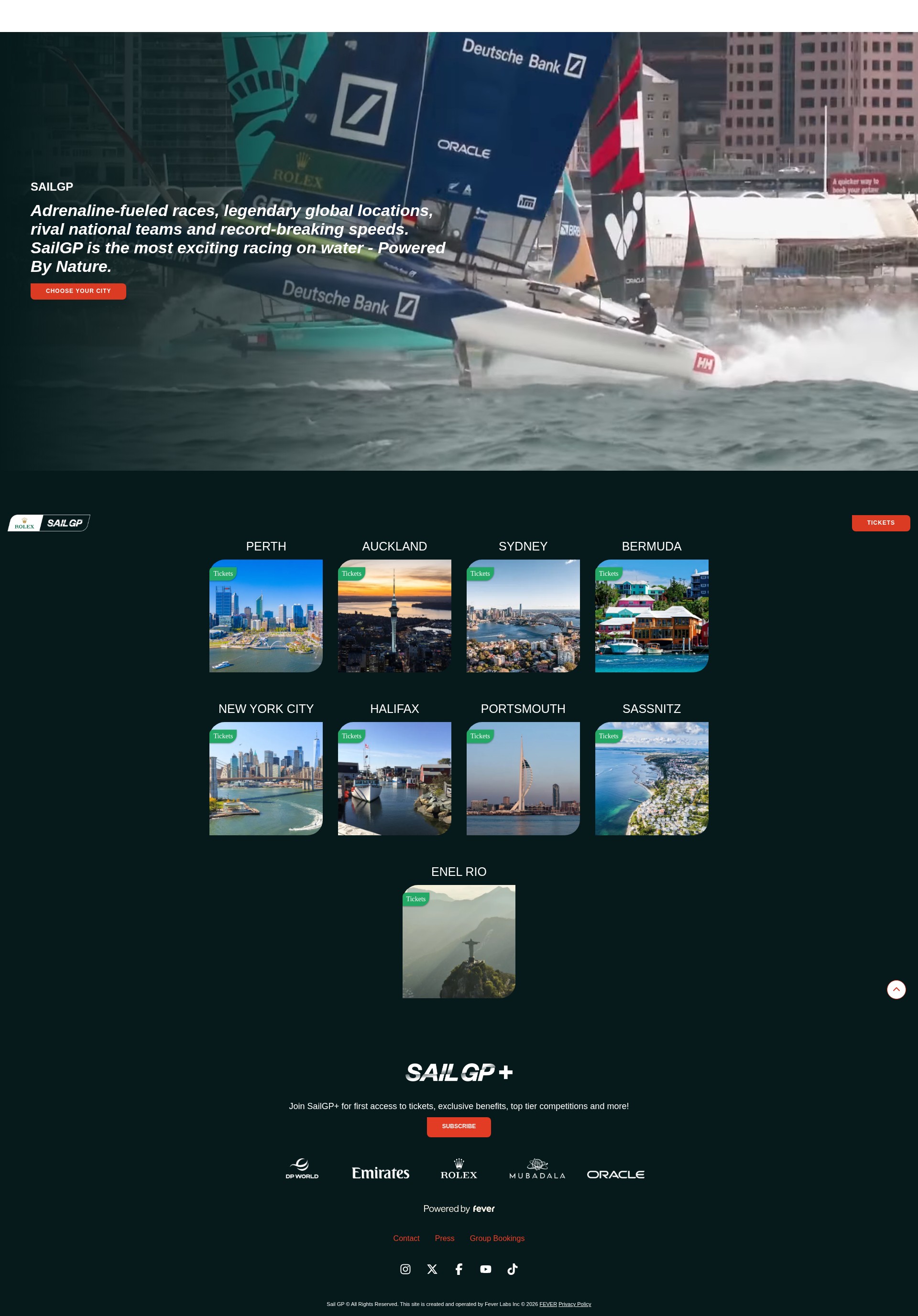 Screenshot of tickets.sailgp.com