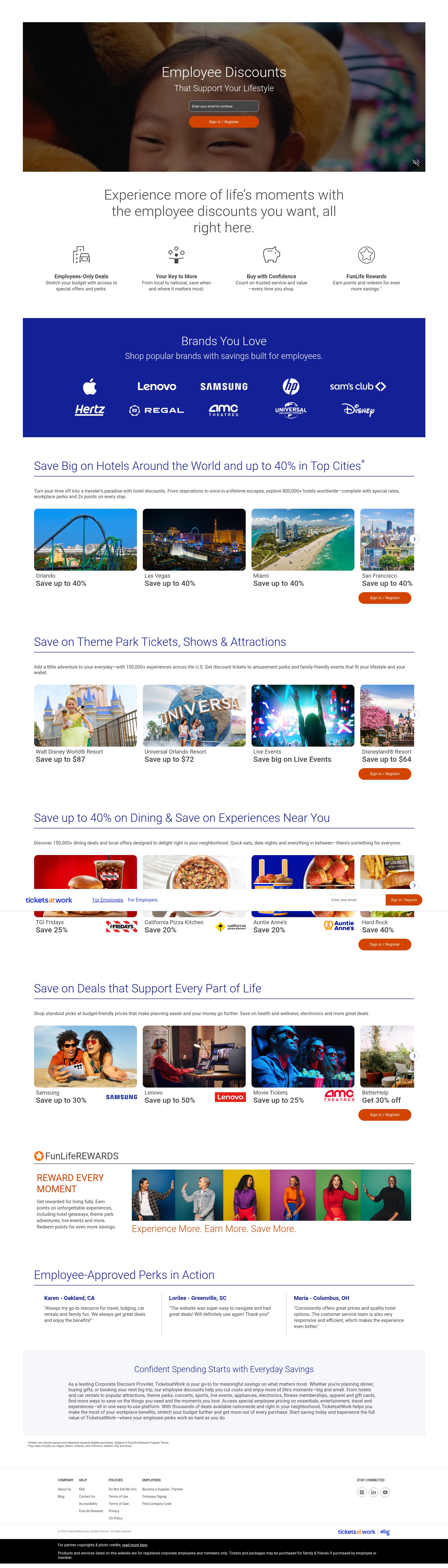 Screenshot of ticketsatwork.com