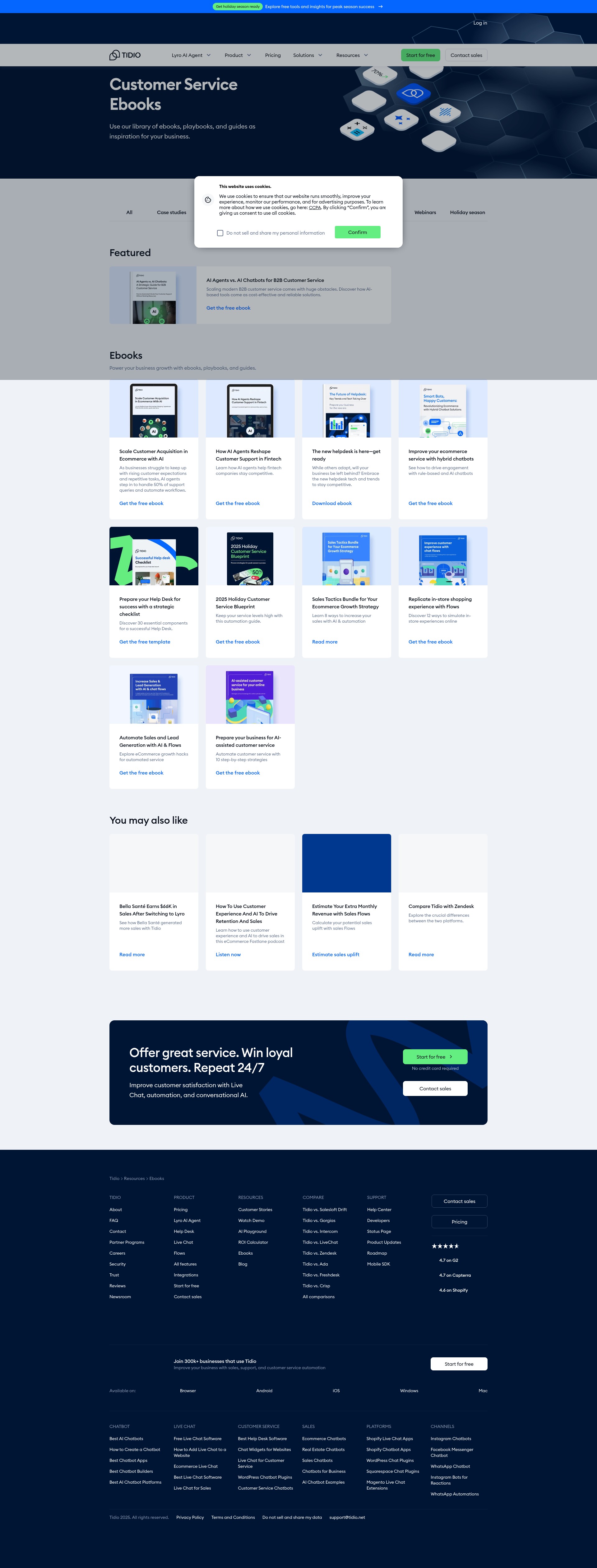 Screenshot of tidio.com