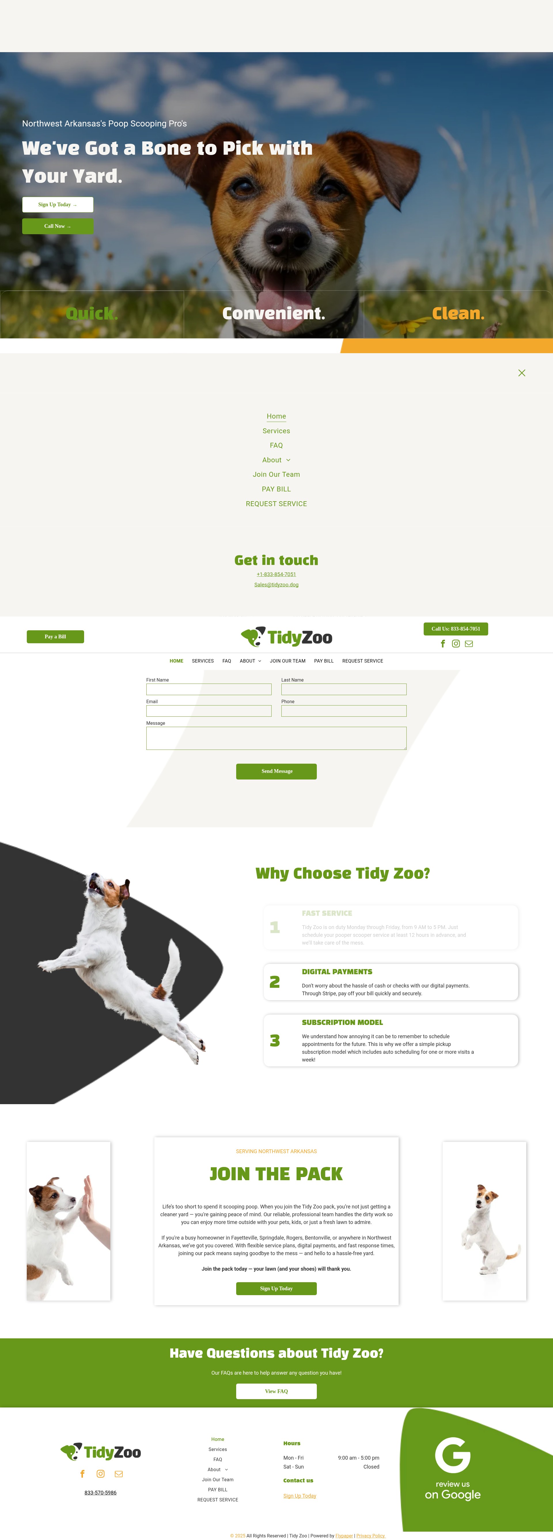 Screenshot of tidyzoo.dog