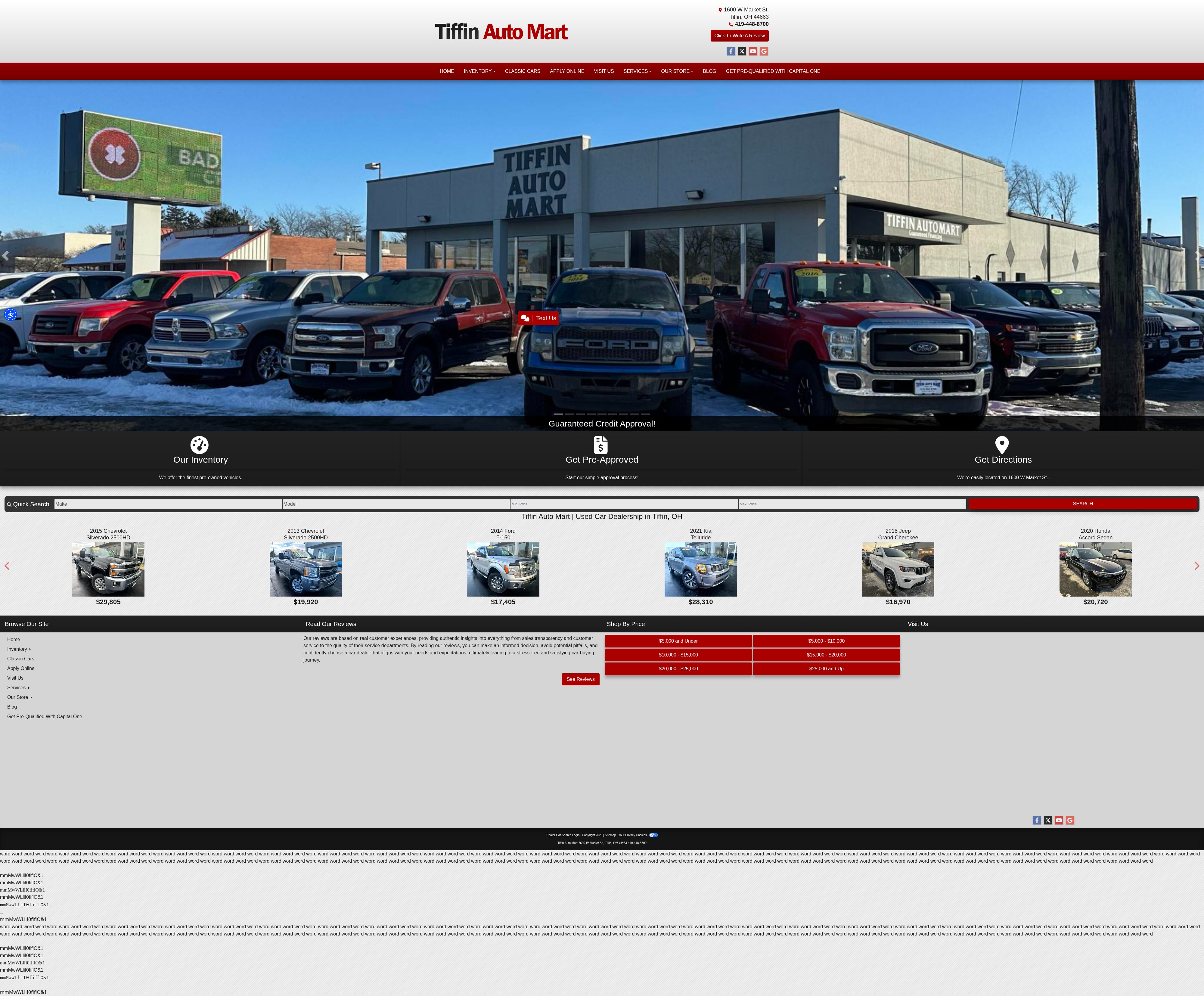 Screenshot of tiffinautomart.net