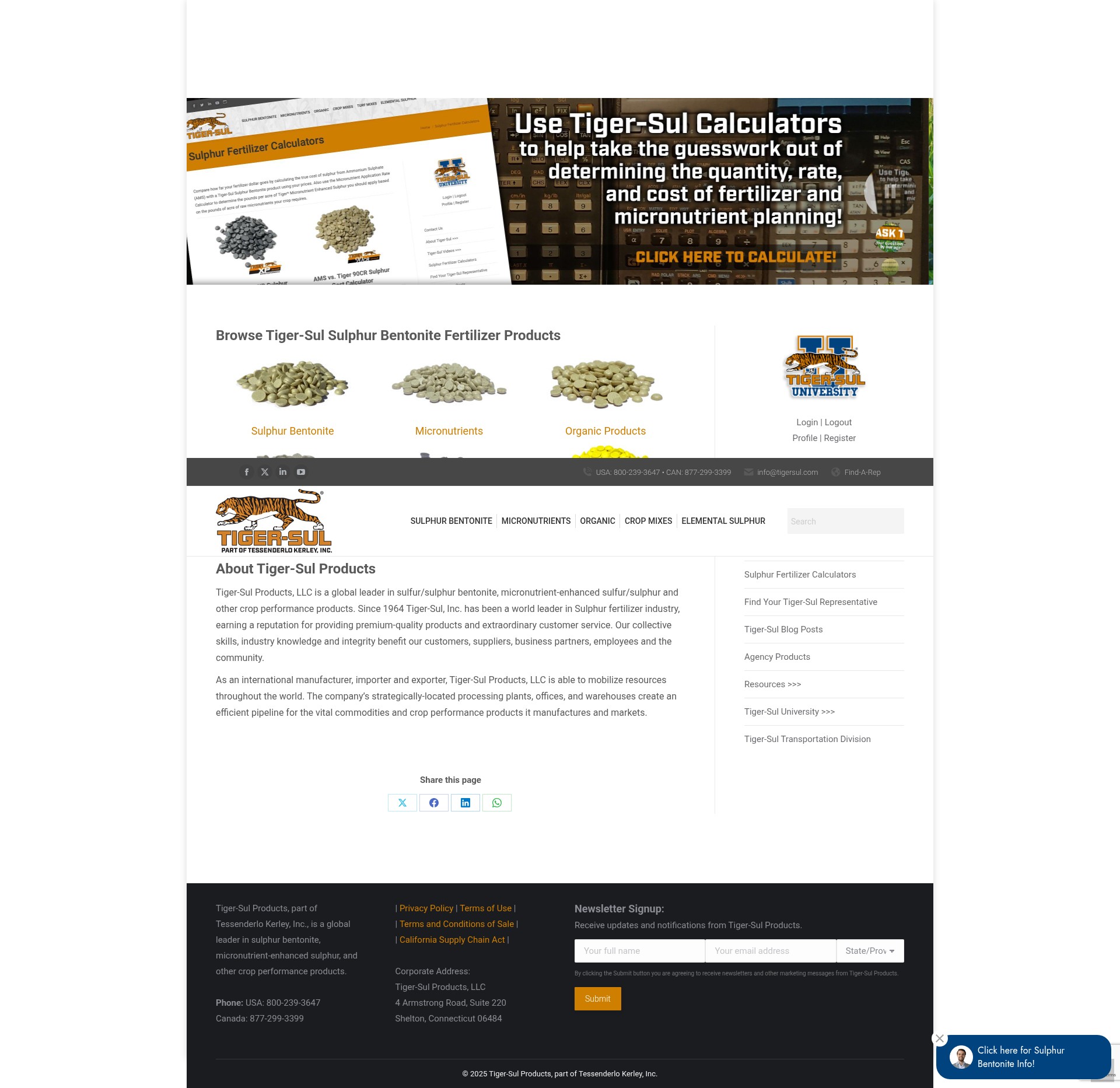 Screenshot of tigersul.com