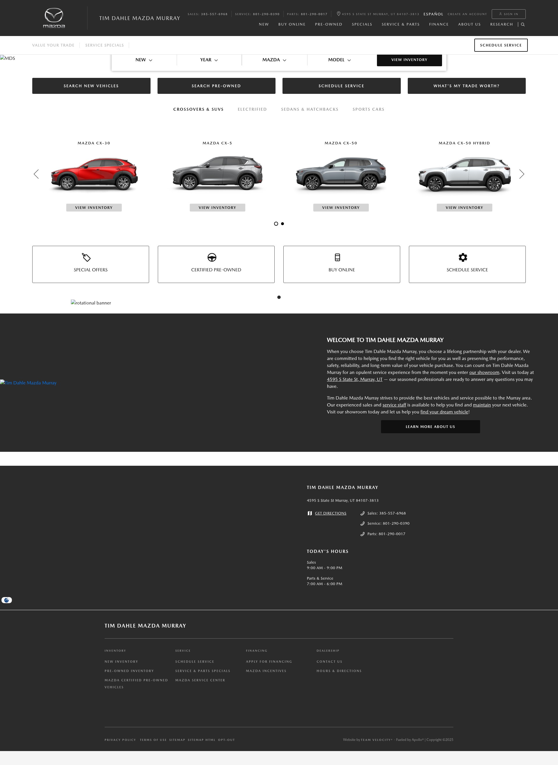 Screenshot of timdahlemazdamurray.com