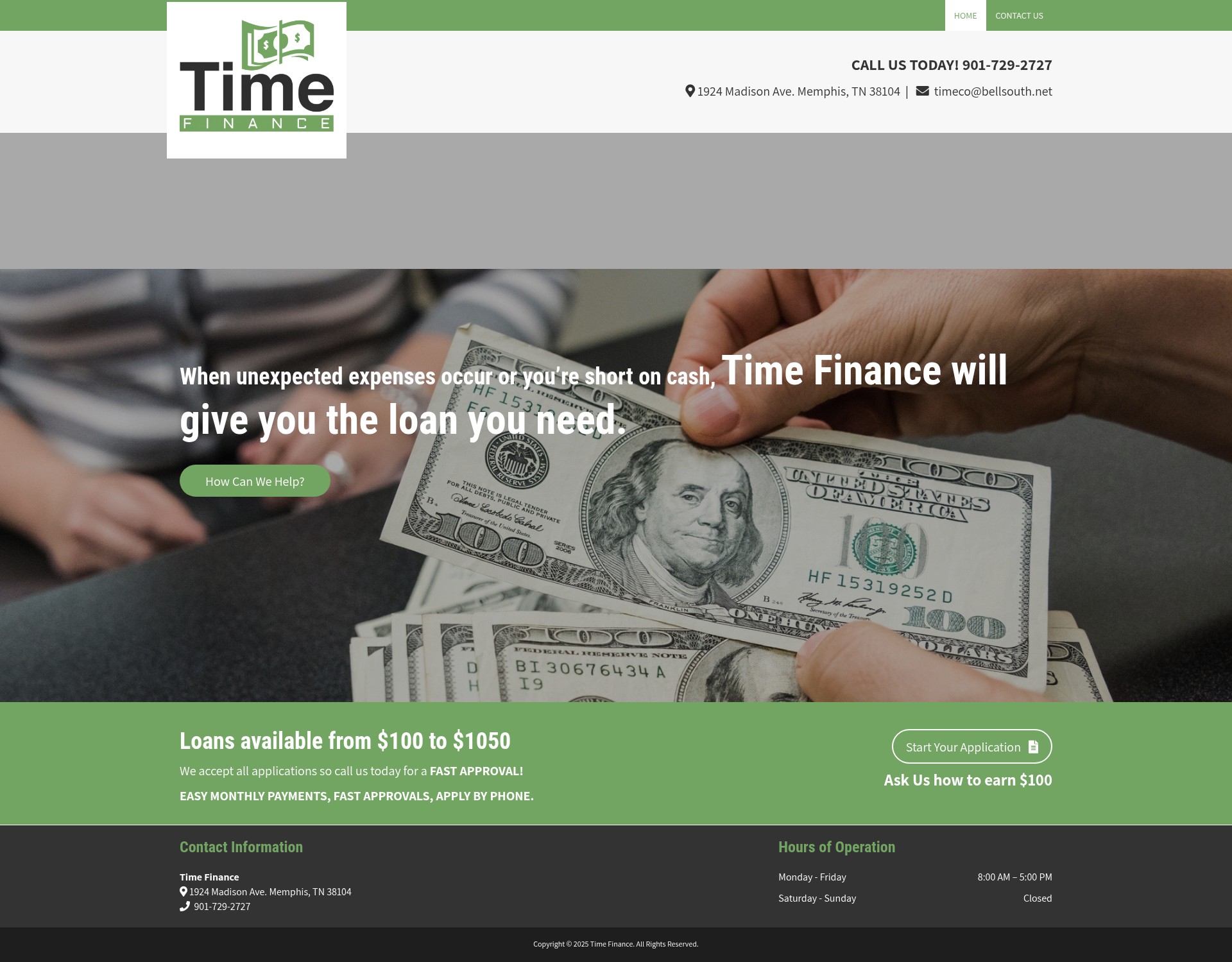Screenshot of timefinancetn.com