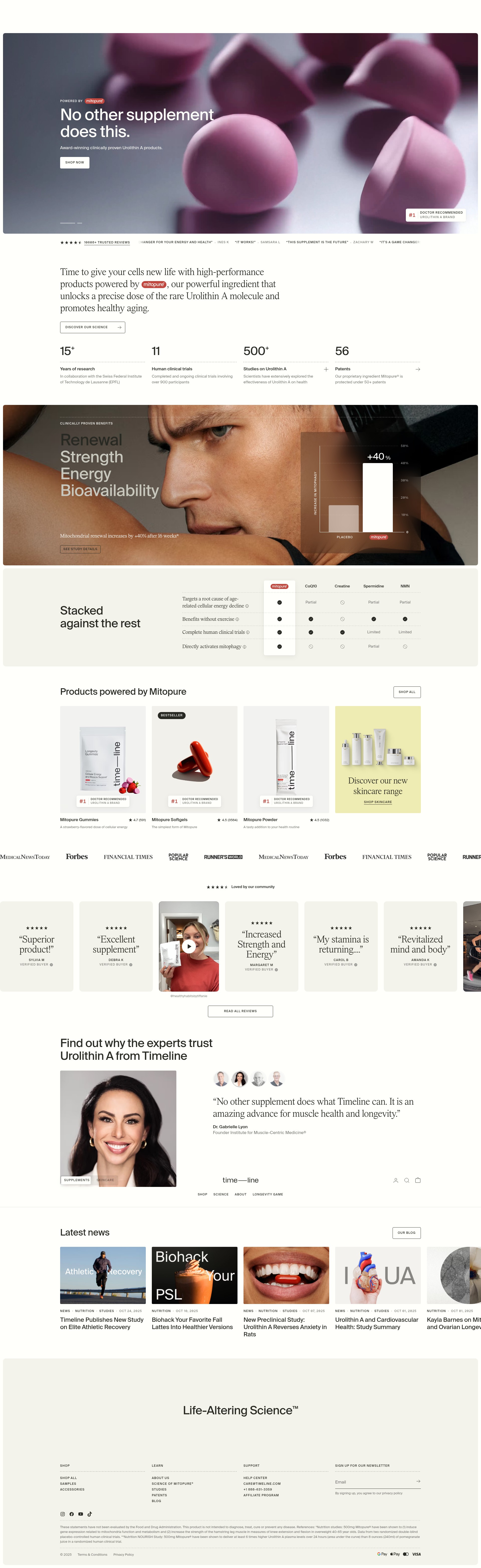 Screenshot of timeline.com