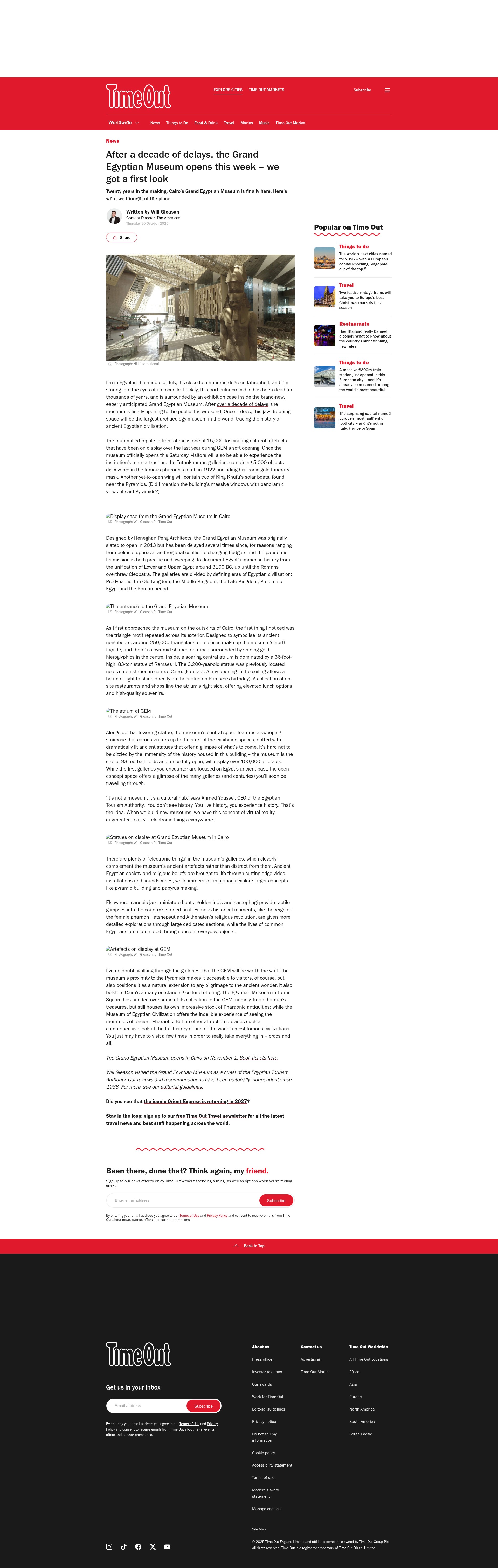 Screenshot of timeout.com