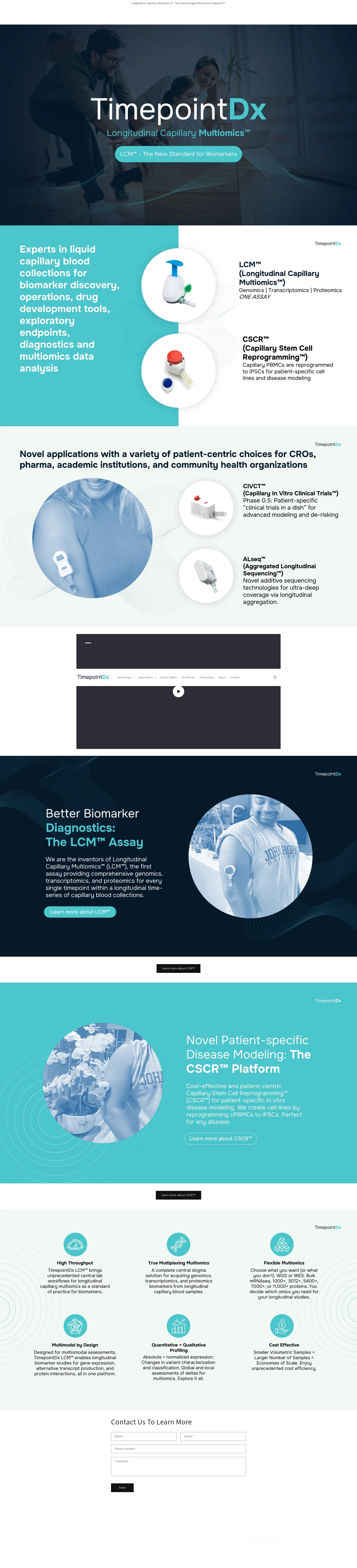 Screenshot of timepointdx.com
