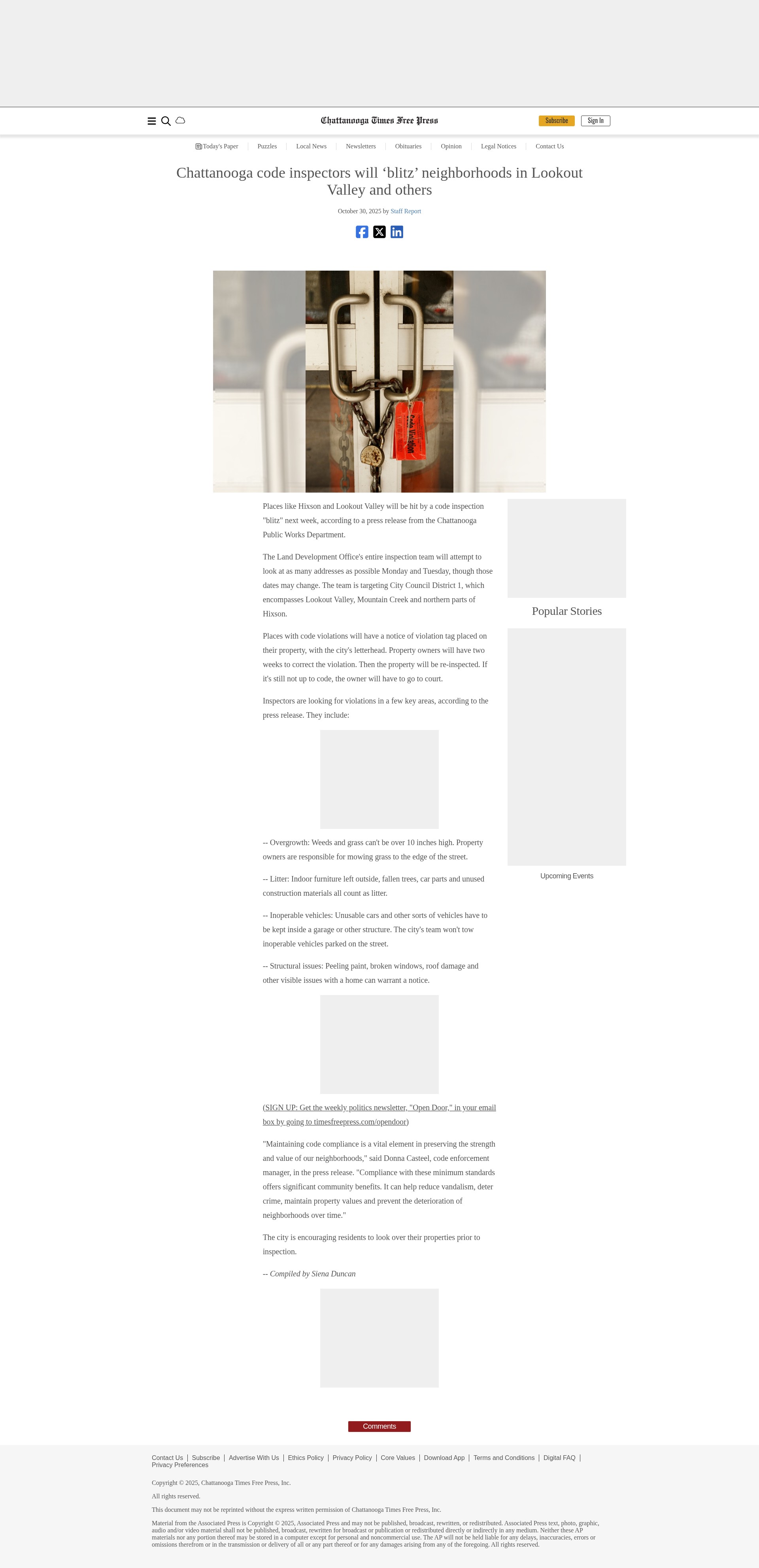 Screenshot of timesfreepress.com