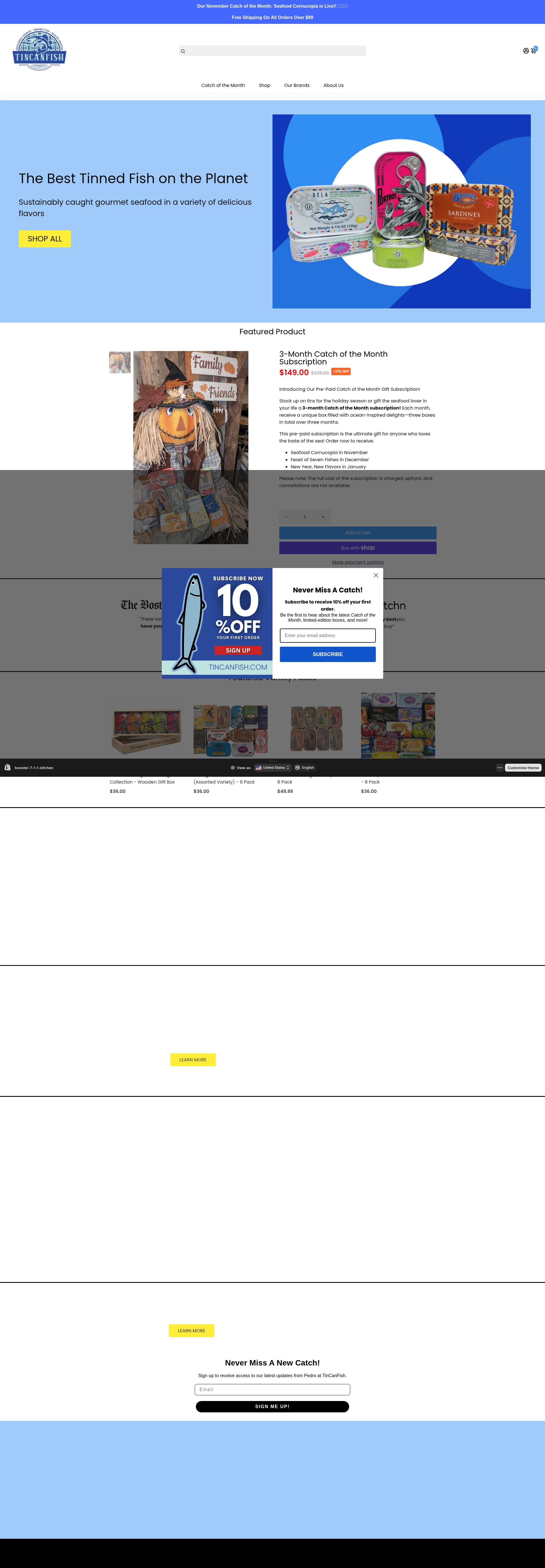 Screenshot of tincanfish.com