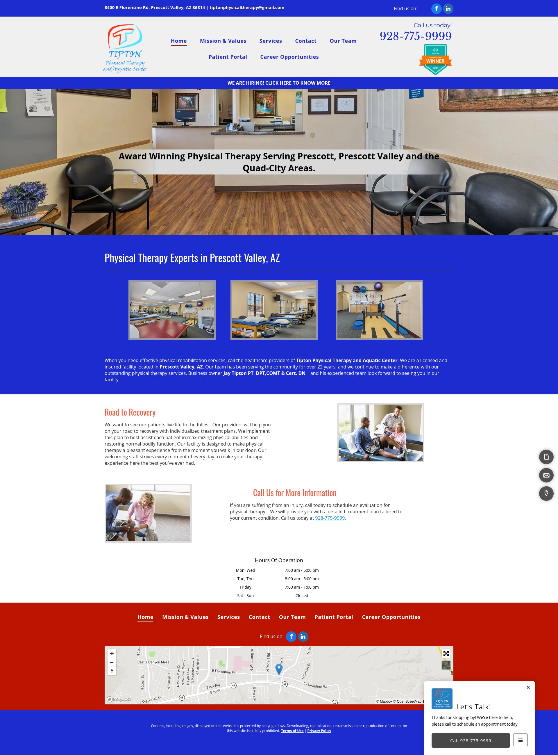 Screenshot of tiptonphysicaltherapy.com
