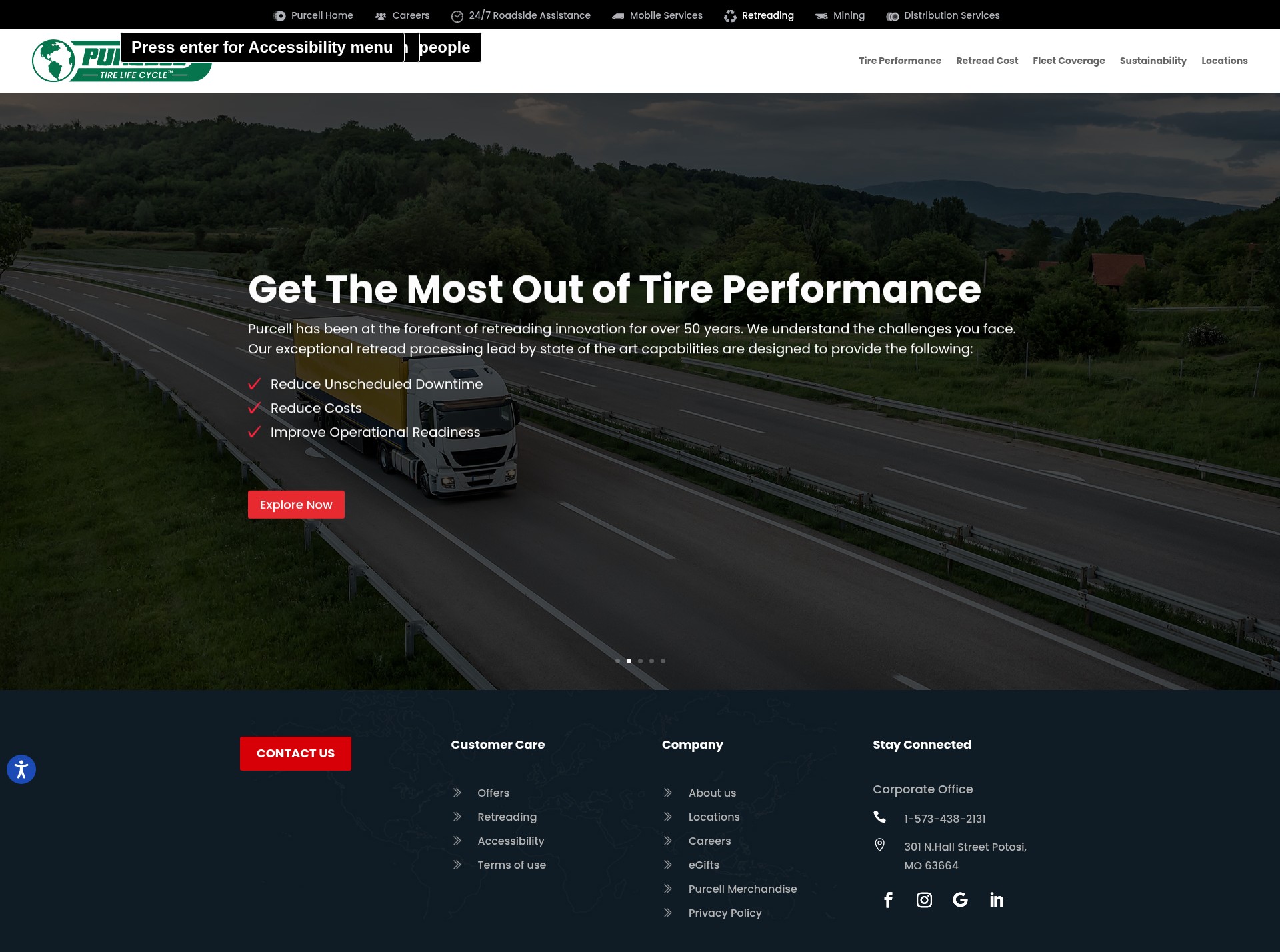 Screenshot of tirelifecycle.com