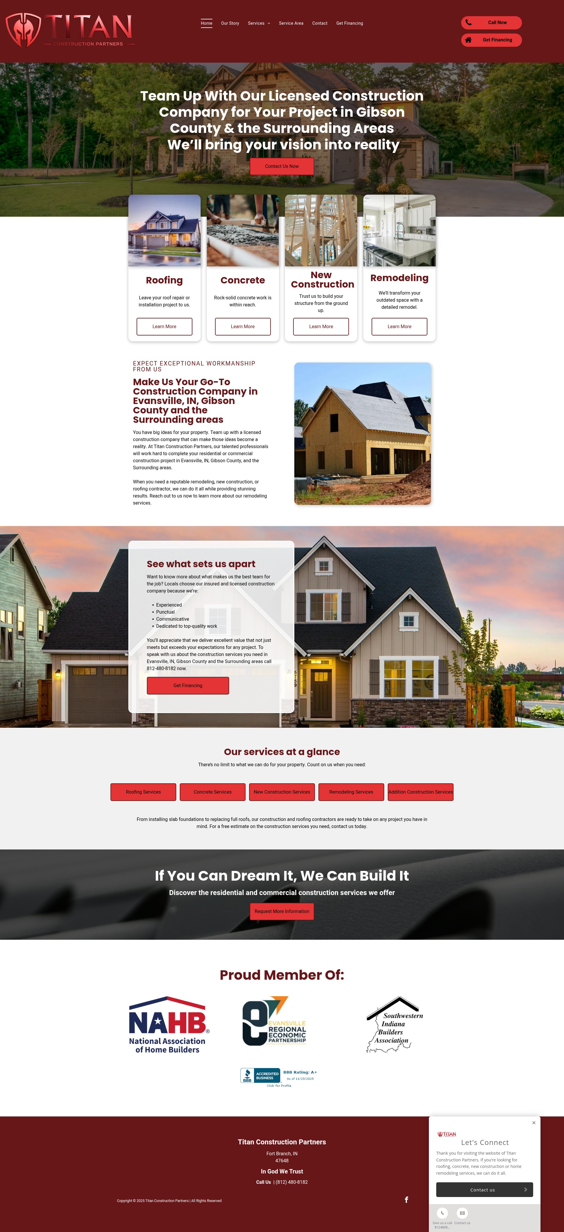 Screenshot of titan-constructionpartners.com