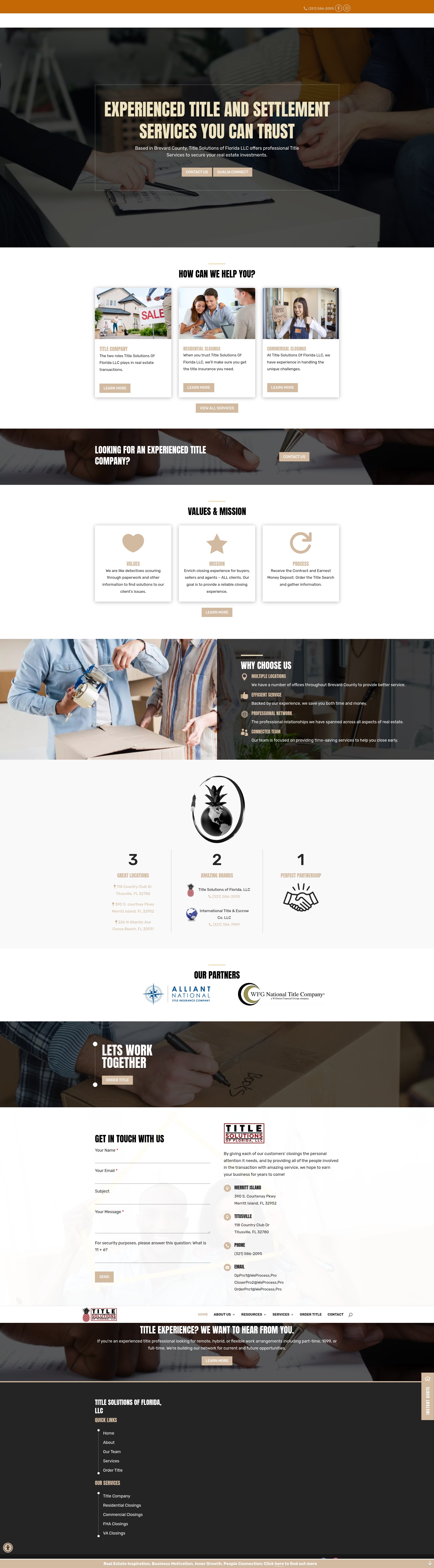 Screenshot of titlesolutionsofflorida.com