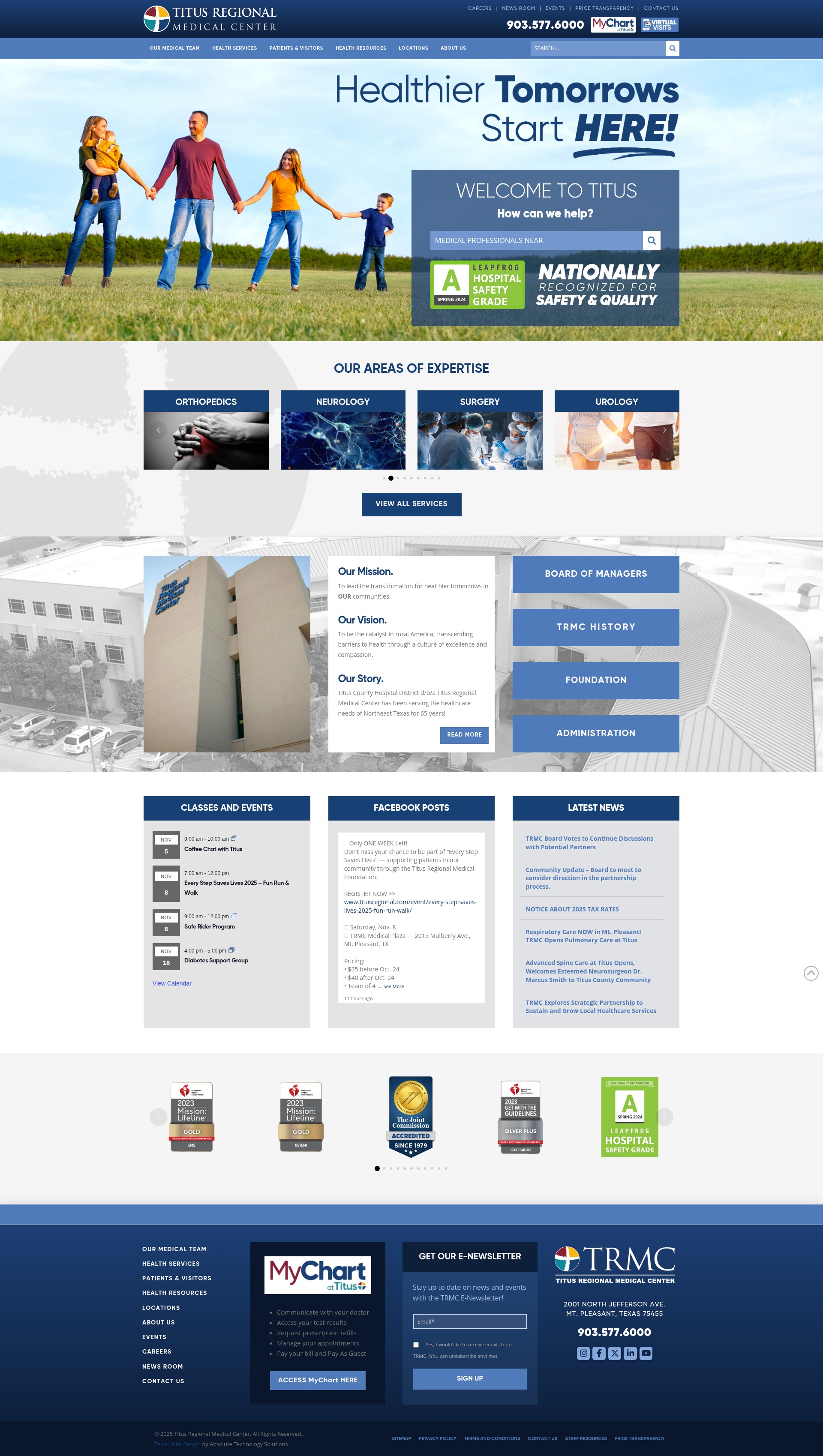 Screenshot of titusregional.com