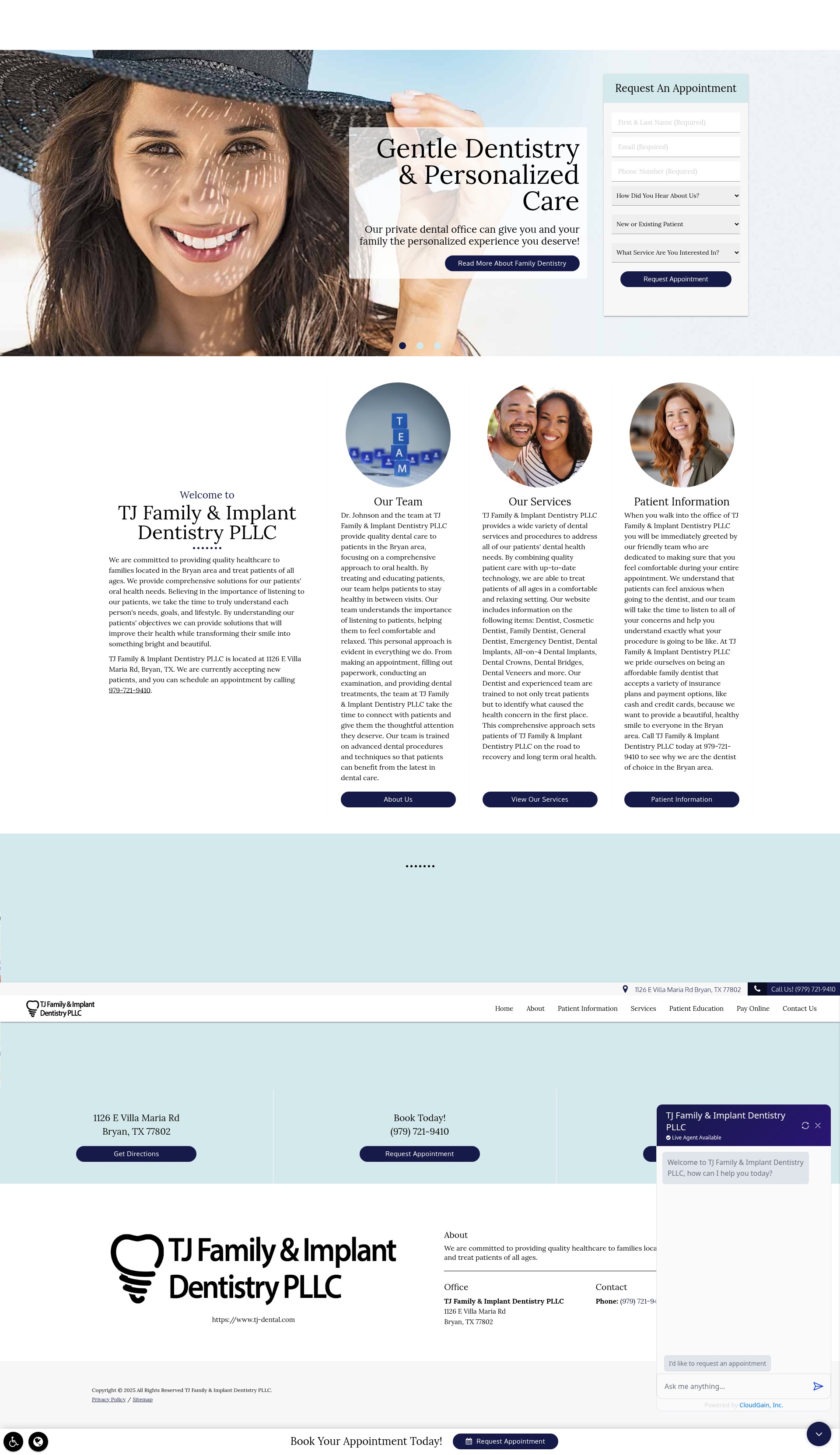 Screenshot of tj-dental.com