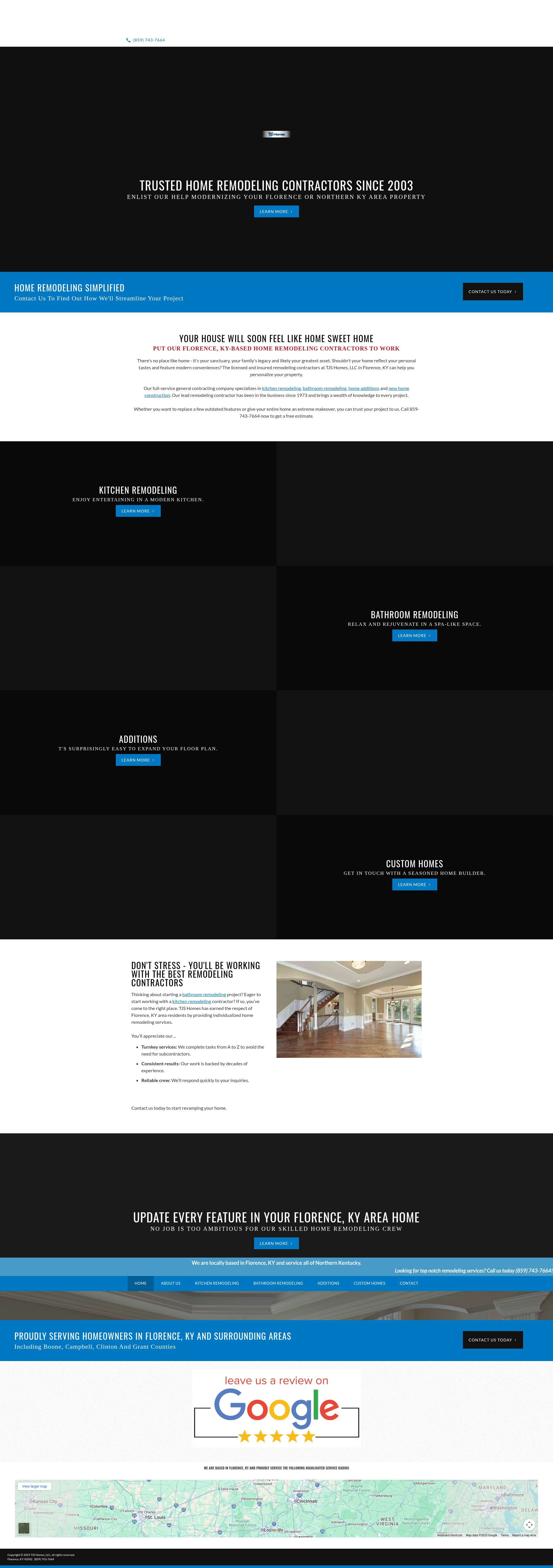 Screenshot of tjshomellc.com