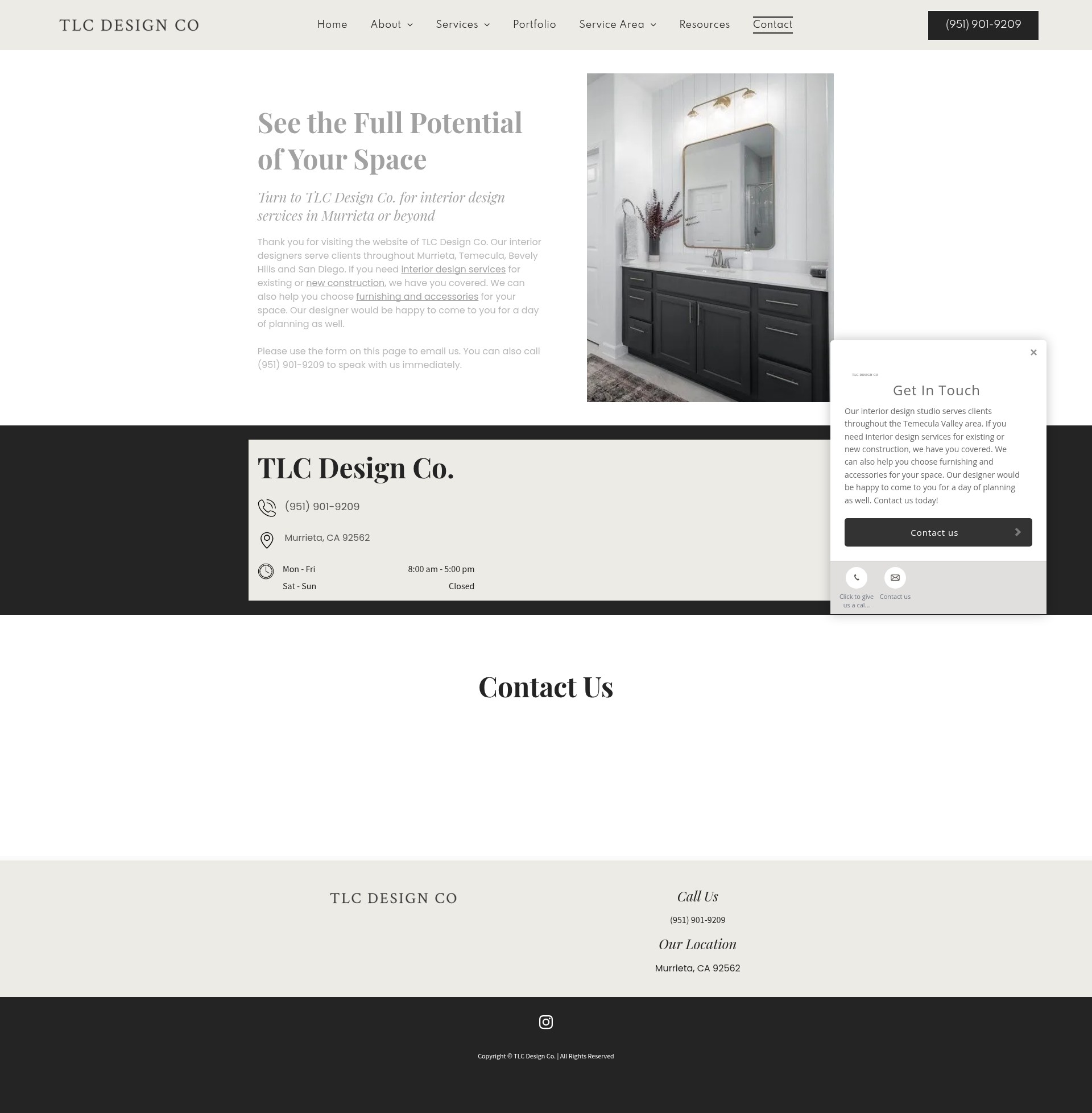 Screenshot of tlcdesignco.com