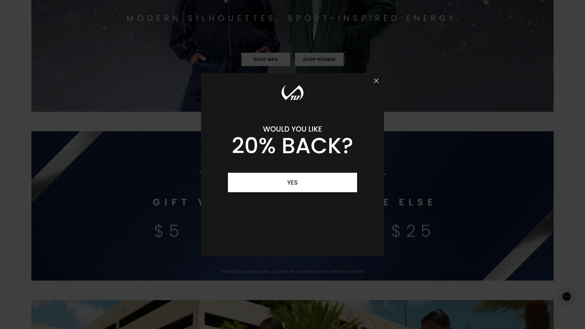 Screenshot of tlfapparel.com