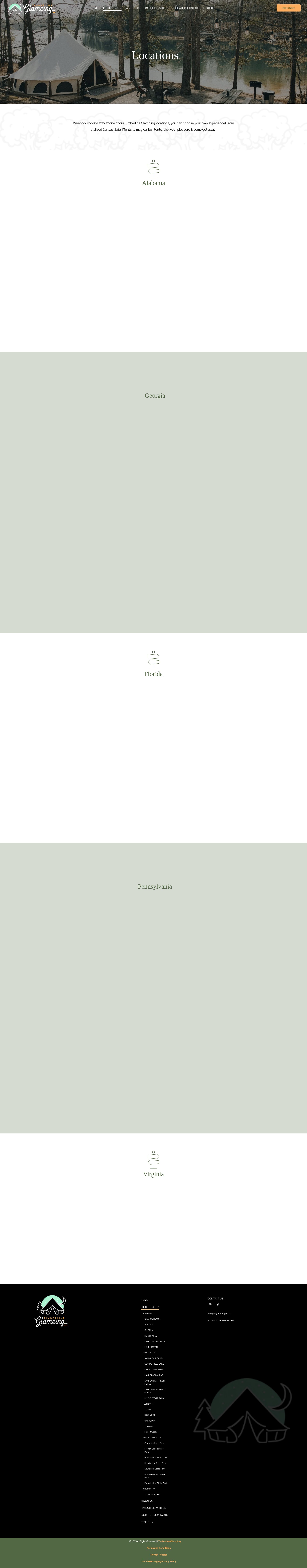 Screenshot of tlglamping.com